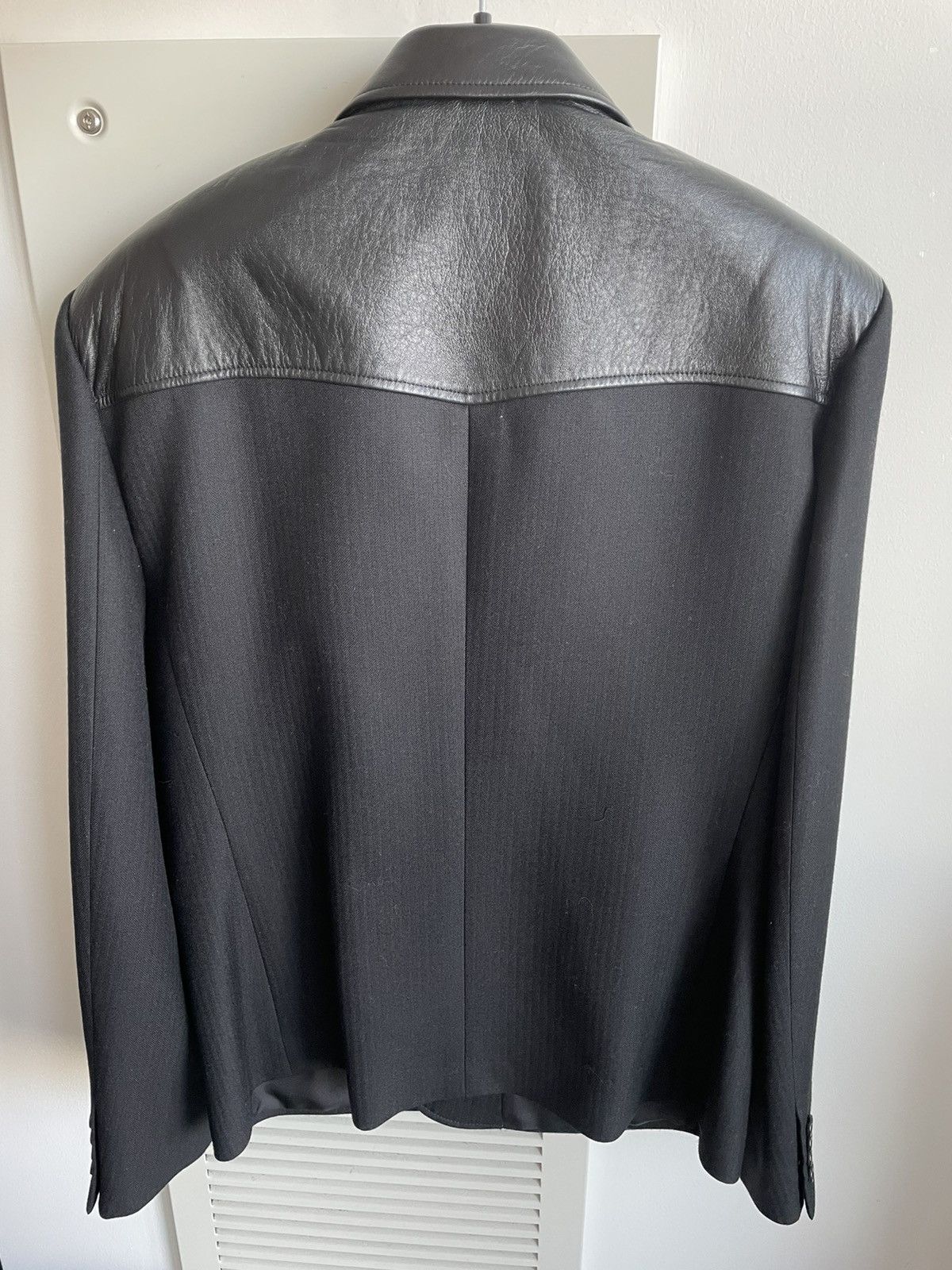 Hedi Slimane $4k+ Super Runway Travis Scott Leather Blazer Size US XL / EU 56 / 4 - 13 Thumbnail
