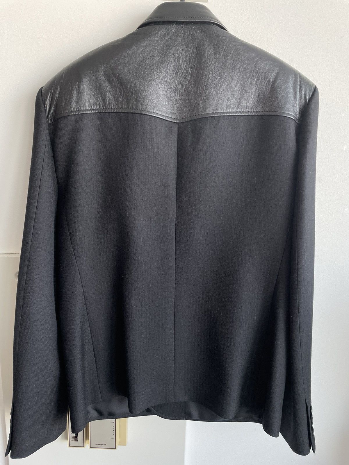 Hedi Slimane $4k+ Super Runway Travis Scott Leather Blazer Size US XL / EU 56 / 4 - 17 Thumbnail