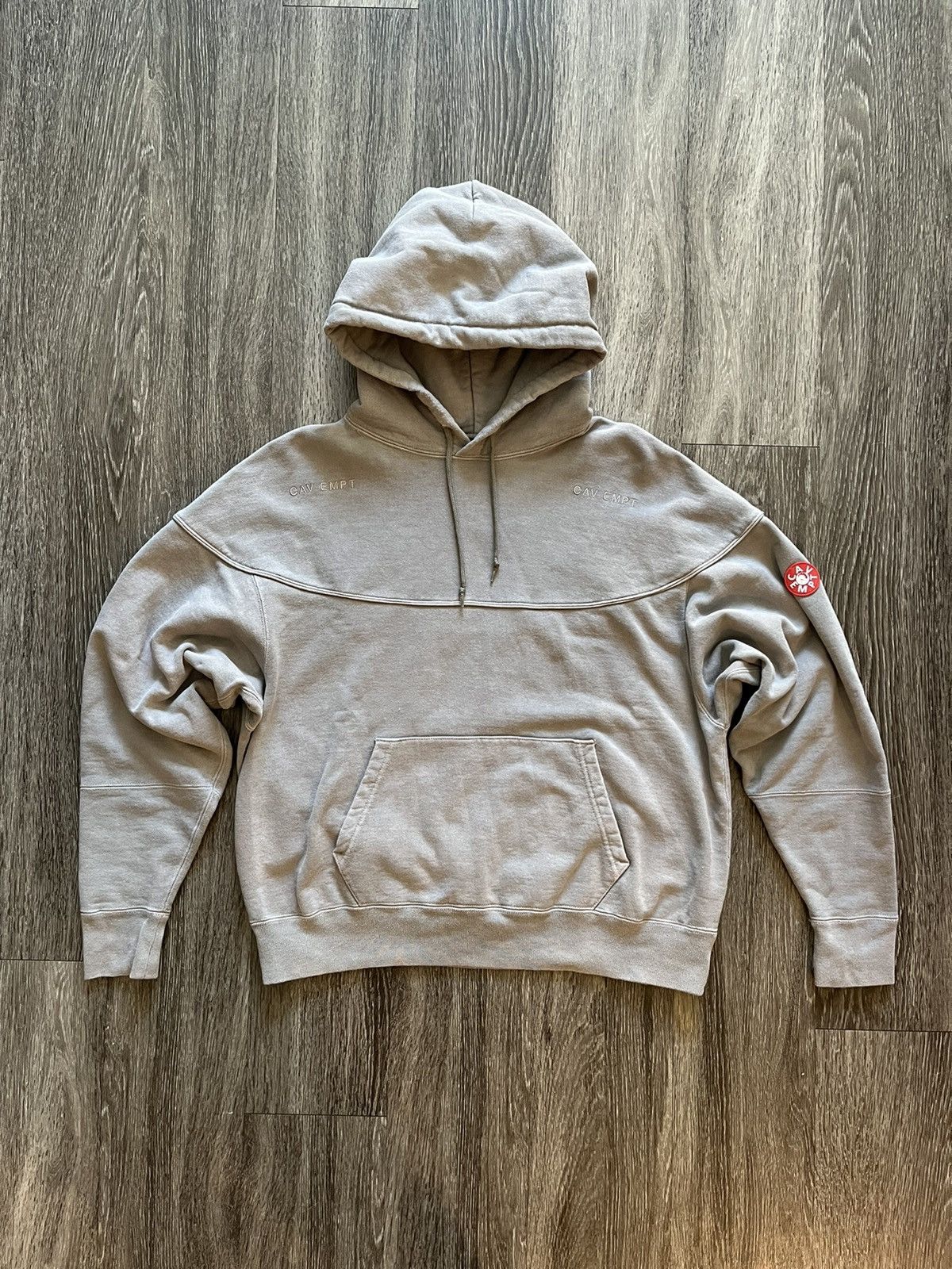 Cav Empt Overdye Round Cut Heavy Hoodie Gray | Grailed 