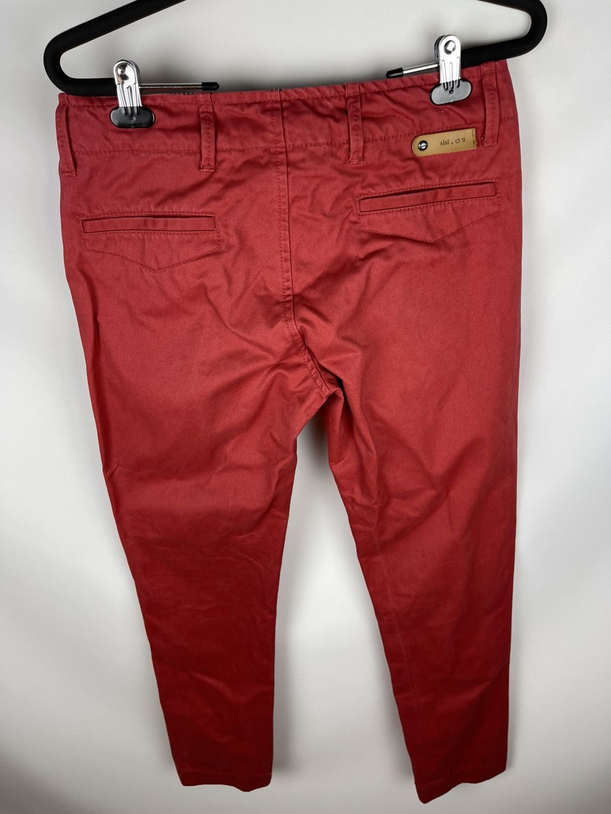 NN07 No Nationality NN07 red denim chino pants logo trousers Size US 29 - 10 Thumbnail