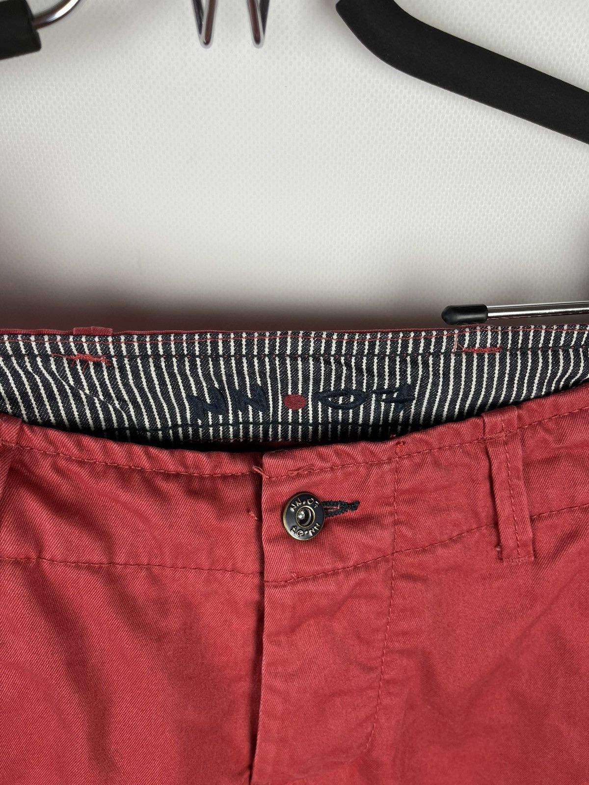 NN07 No Nationality NN07 red denim chino pants logo trousers Size US 29 - 6 Thumbnail