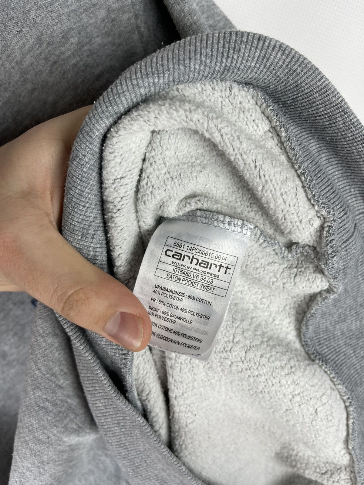 Carhartt Carhartt Eaton Pocket sweat sweatshirt grey logo Size US S / EU 44-46 / 1 - 7 Thumbnail