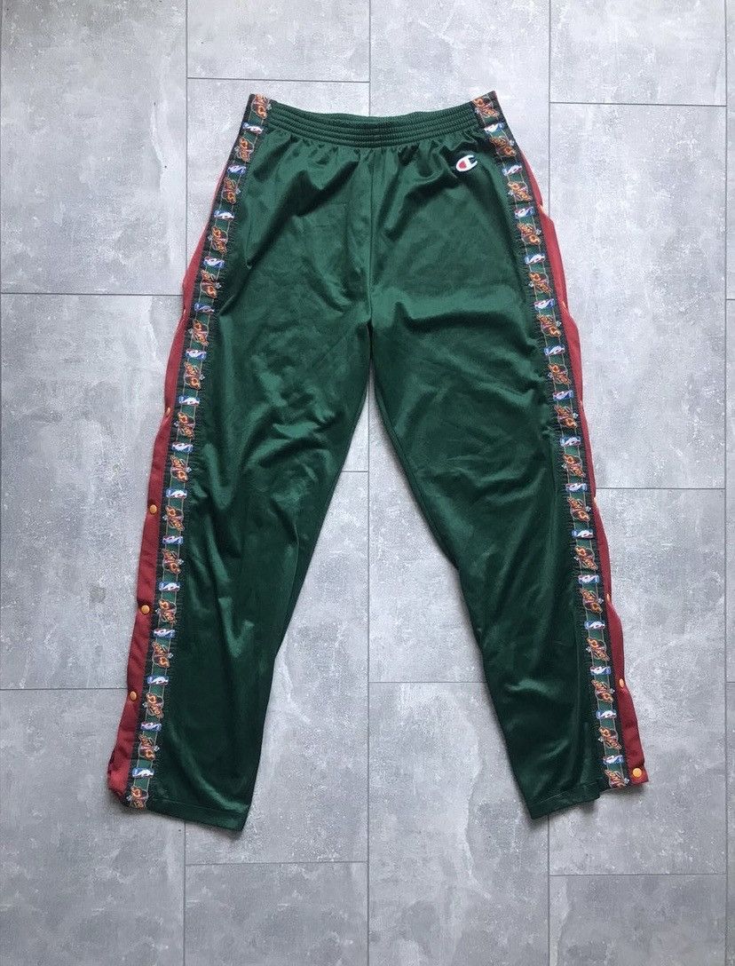 Sonics Seattle Champion Rare vintage NBA striped logo pants