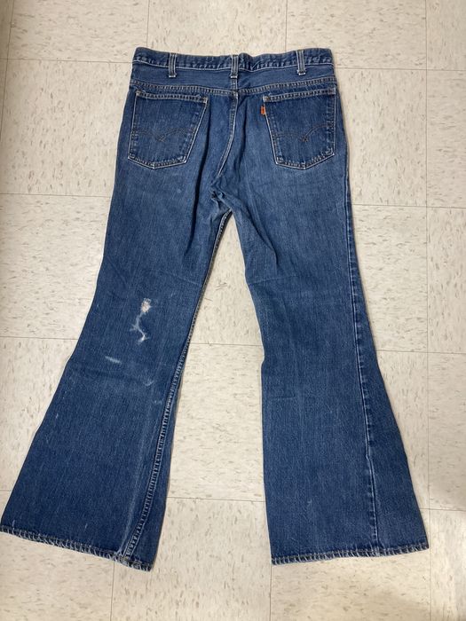 Vintage New Levis 684 Big Bell Bottoms Denim Jeans 38 Made in USA Orange  Tab 70s