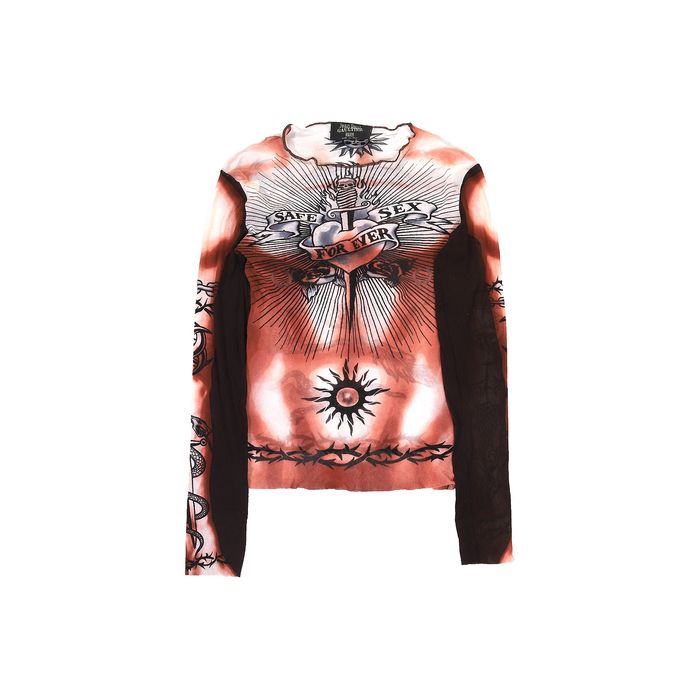 Jean Paul Gaultier SS96 Safe Sex Forever Mesh Top Grailed