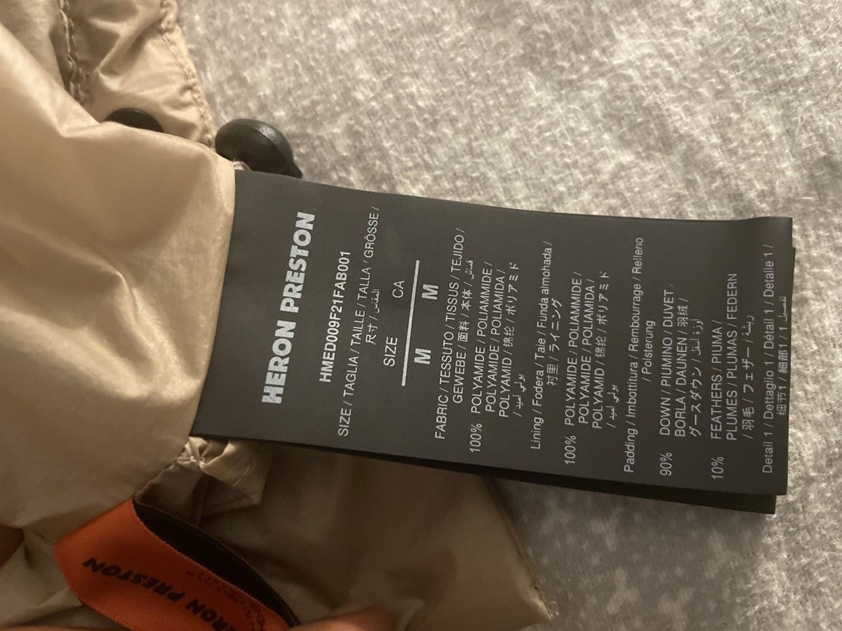 Heron Preston Heron Preston Puffer Jacket “Beige” Size US M / EU 48-50 / 2 - 8 Thumbnail