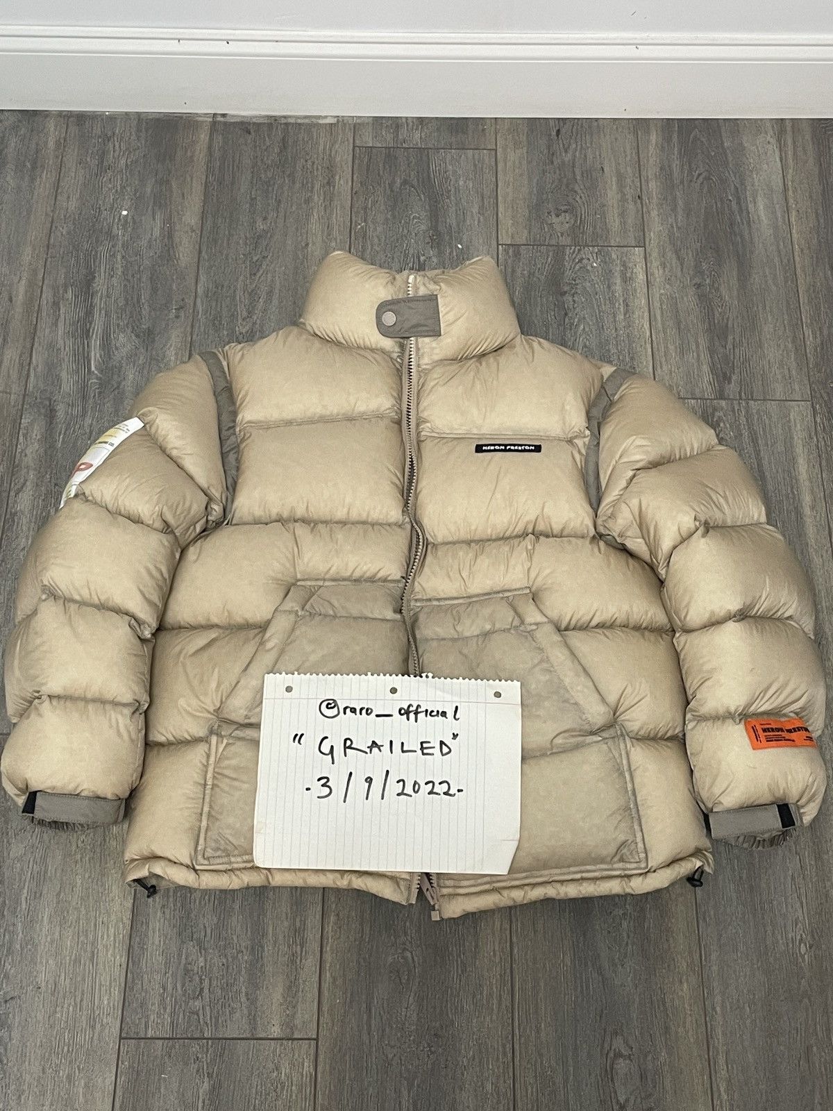 Heron Preston Heron Preston Puffer Jacket “Beige” Size US M / EU 48-50 / 2 - 1 Thumbnail