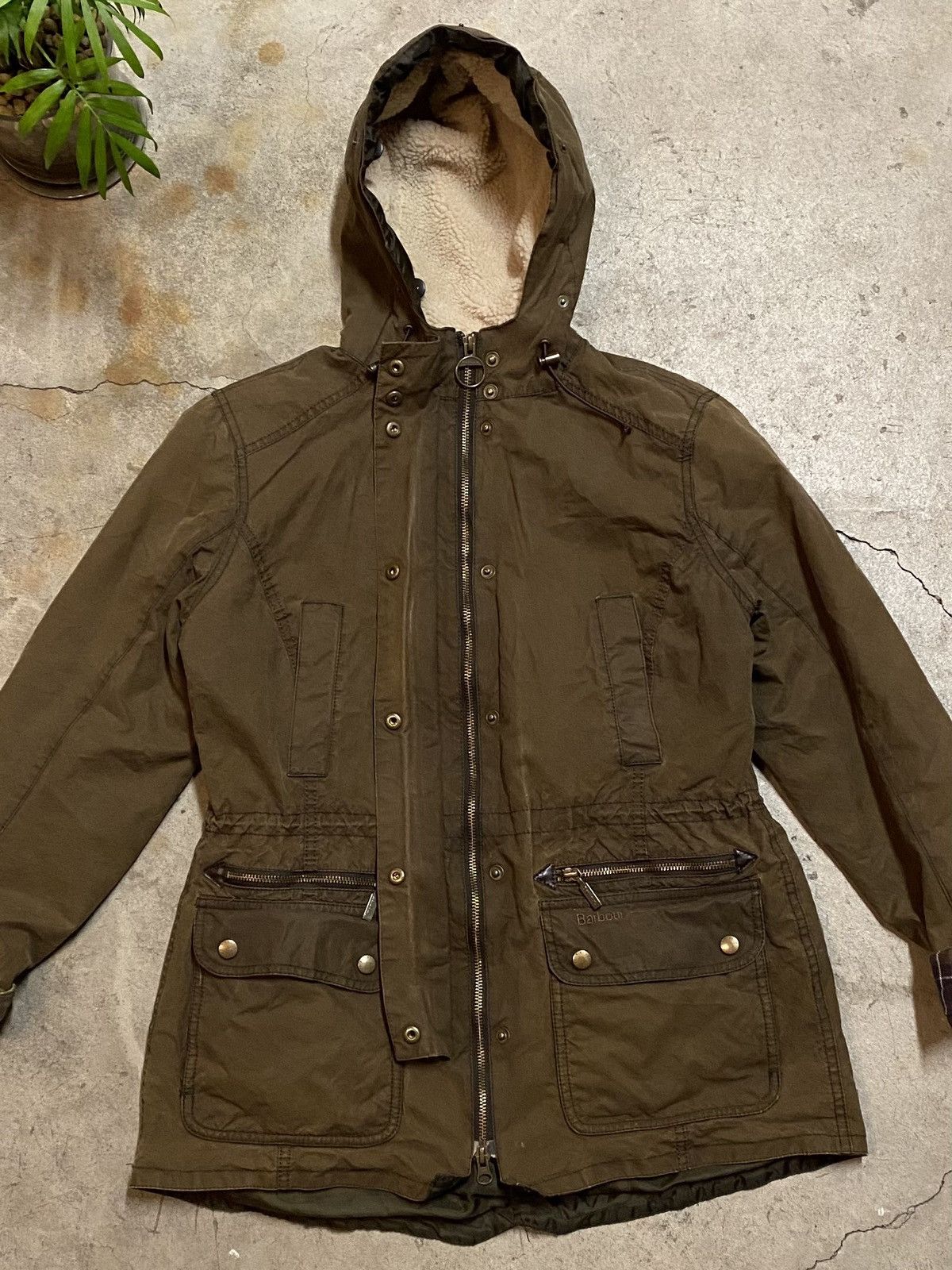 Barbour × Vintage Barbour Kelsall Wax Parka Jacket Brown UK 14 US 10 Size Size XL / US 12-14 / IT 48-50 - 8 Thumbnail
