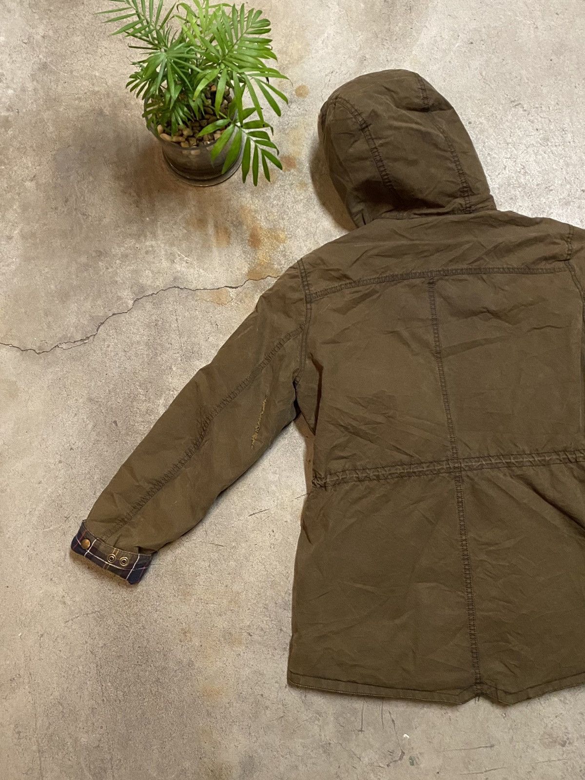 Barbour × Vintage Barbour Kelsall Wax Parka Jacket Brown UK 14 US 10 Size Size XL / US 12-14 / IT 48-50 - 19 Thumbnail