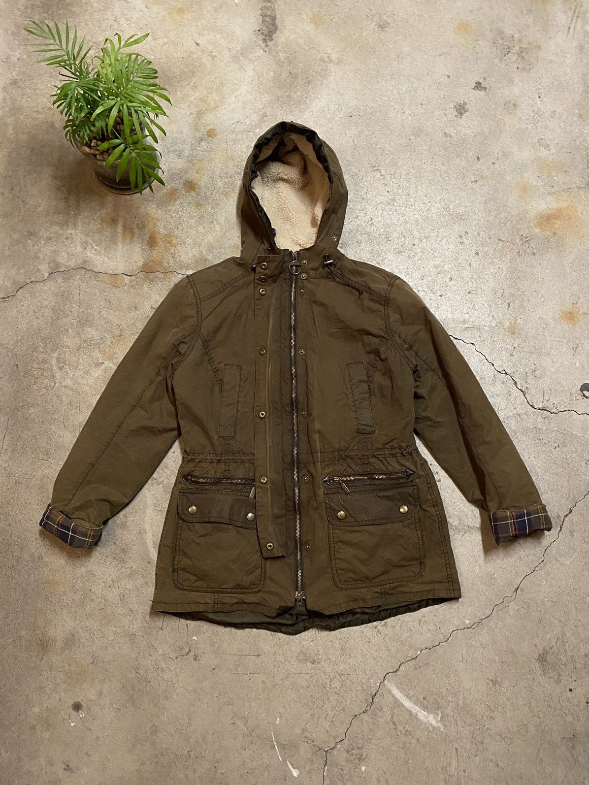 Barbour × Vintage Barbour Kelsall Wax Parka Jacket Brown UK 14 US 10 Size Size XL / US 12-14 / IT 48-50 - 7 Thumbnail