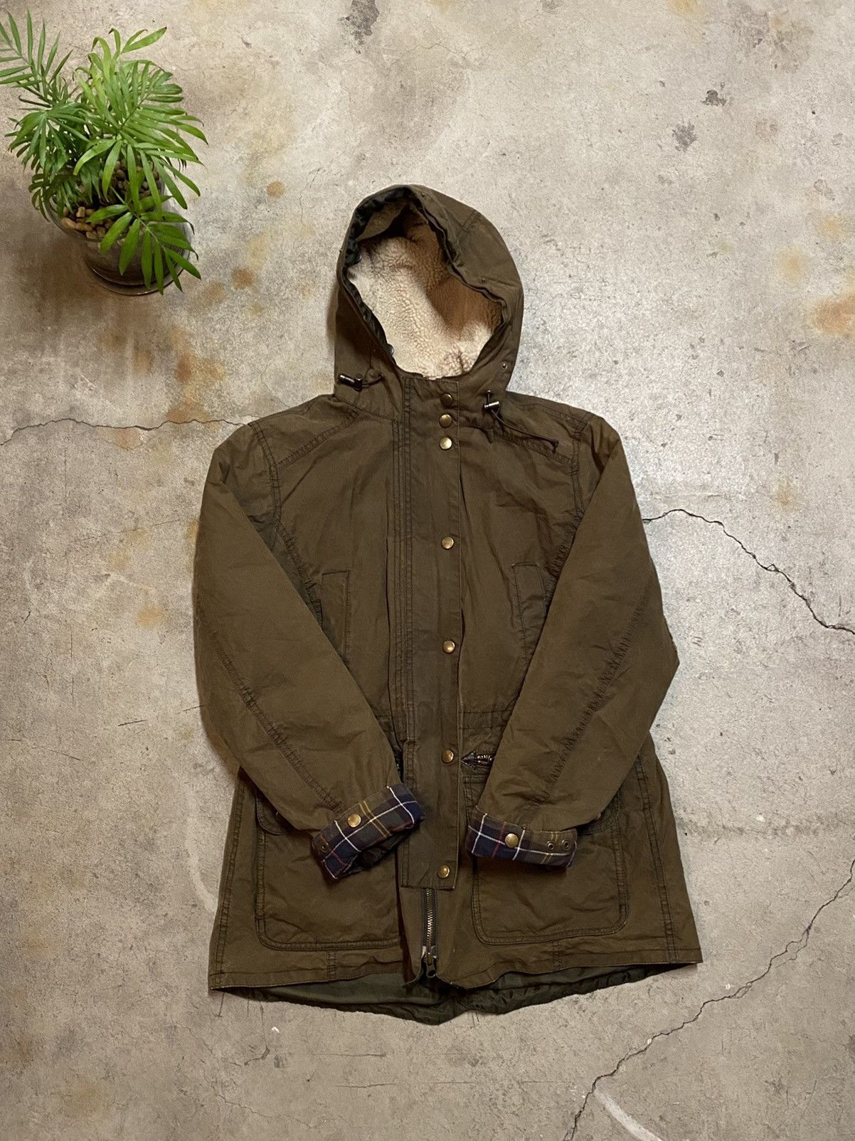 Barbour × Vintage Barbour Kelsall Wax Parka Jacket Brown UK 14 US 10 Size Size XL / US 12-14 / IT 48-50 - 17 Thumbnail