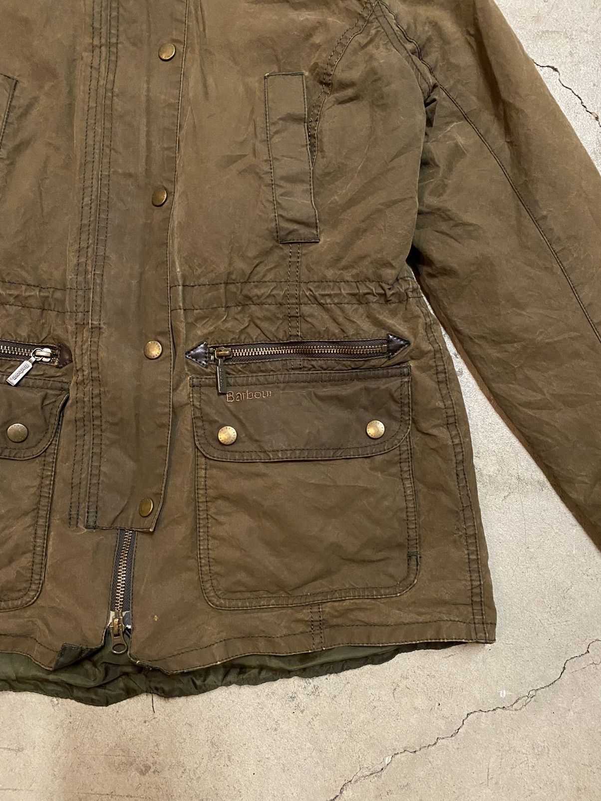 Barbour × Vintage Barbour Kelsall Wax Parka Jacket Brown UK 14 US 10 Size Size XL / US 12-14 / IT 48-50 - 3 Thumbnail