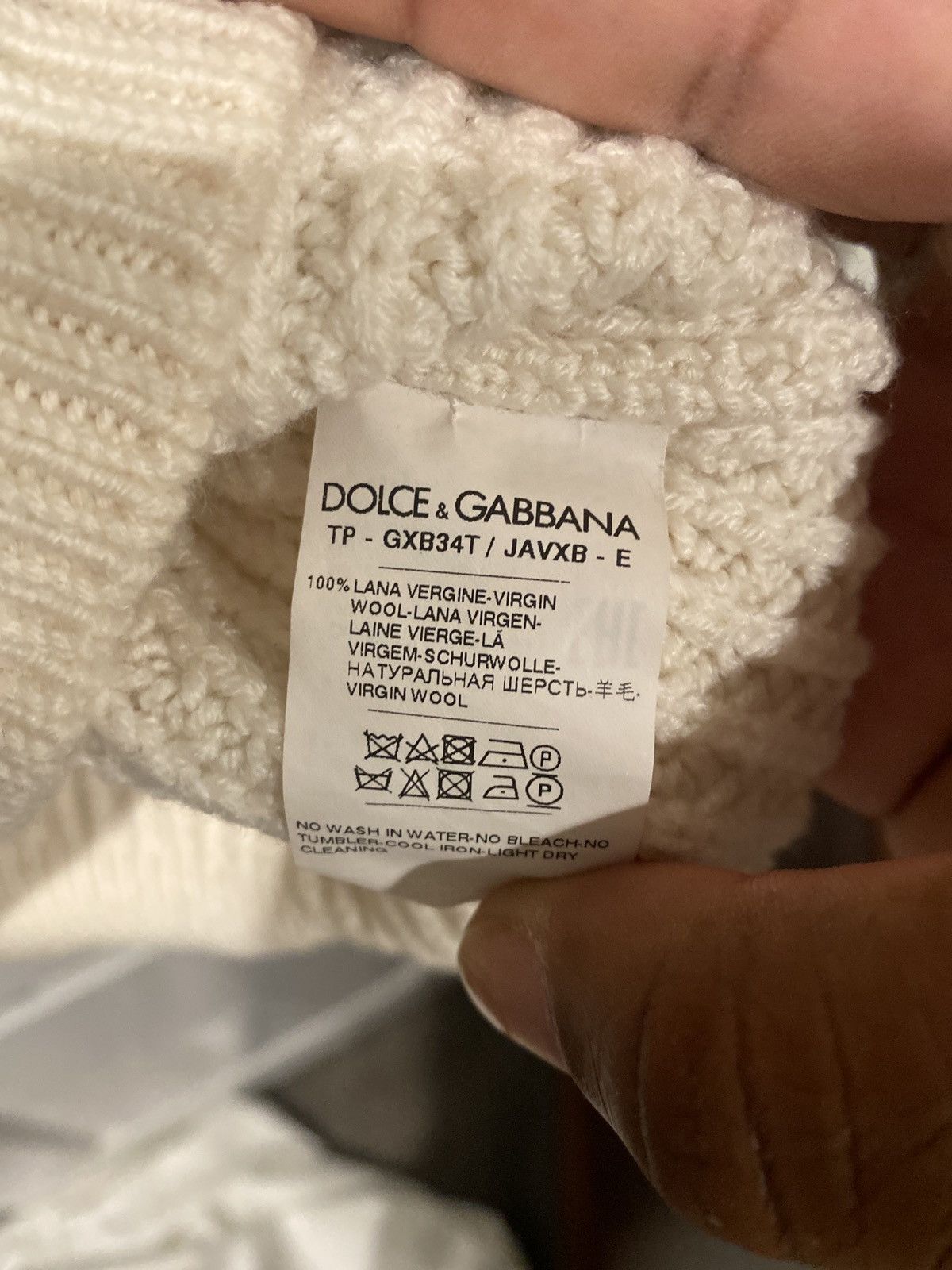 Dolce & Gabbana DOLCE & GABANNA Cream Sweater Size US XL / EU 56 / 4 - 3 Thumbnail