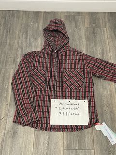 Off-White Black and White Flannel Hoodie Jacket Off-White