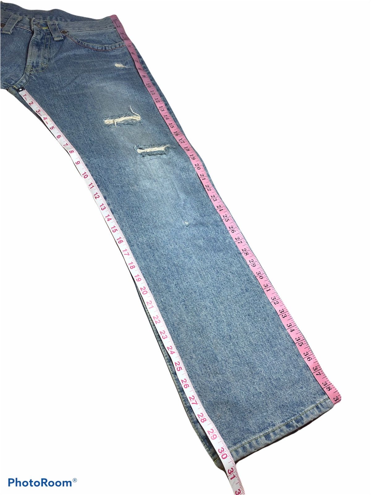 Japanese Brand Japanese Brand Co & Lu Distressed Denim Jeans Size US 30 / EU 46 - 8 Thumbnail