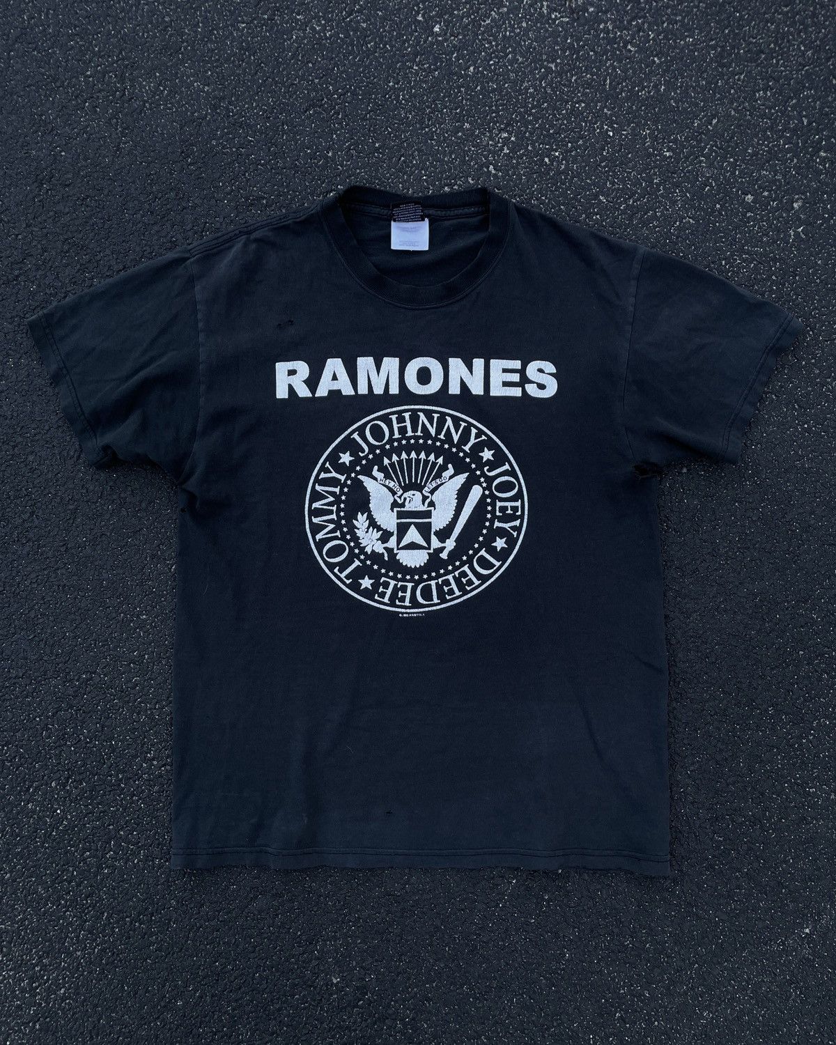 Vintage 80’s Thrashed Ramones Tee shops Shirt Punk Rock