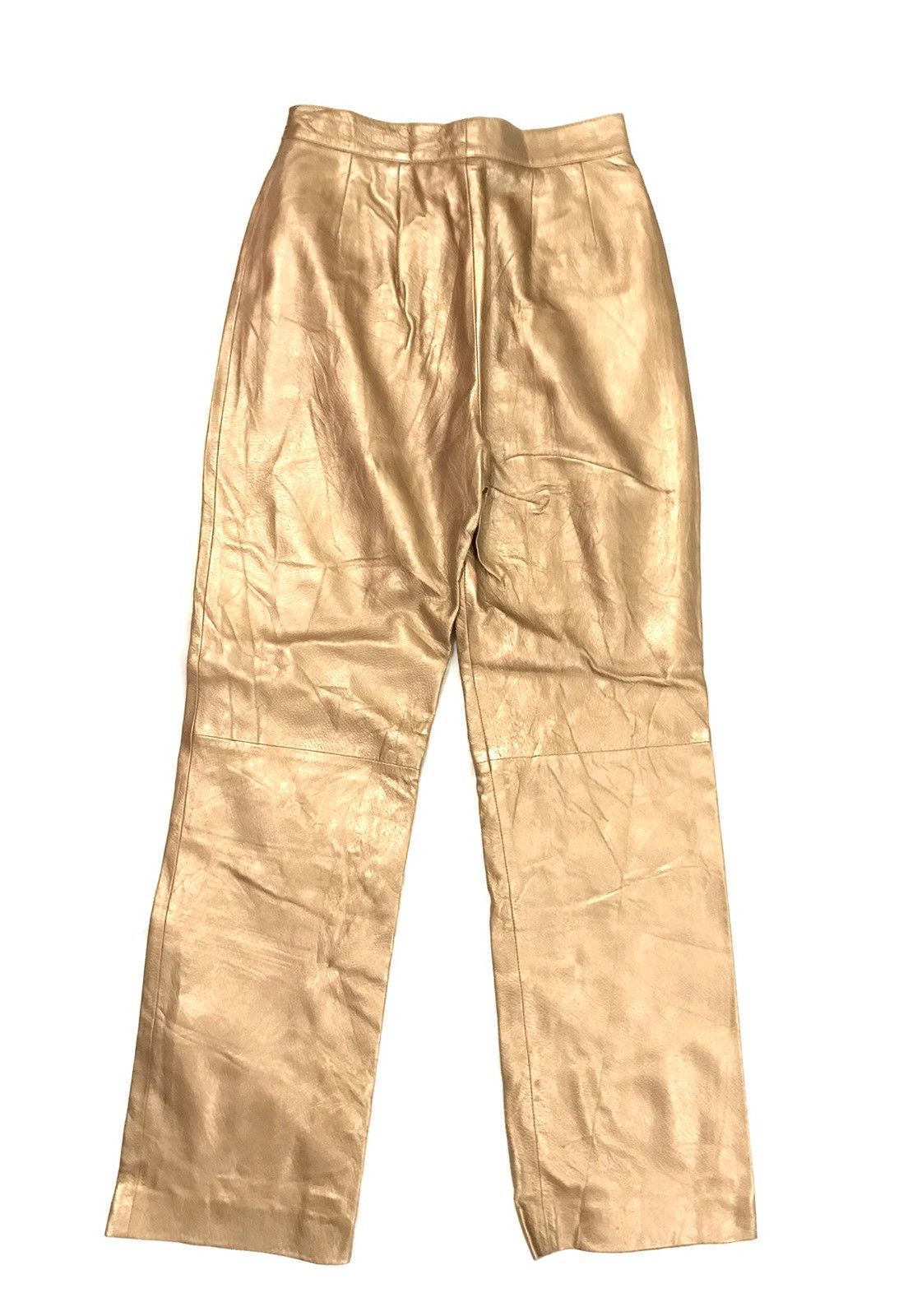 Genuine Leather × Kenzo Archive! Kenzo Homme Golden shiny leather pant Size US 26 / EU 42 - 2 Thumbnail