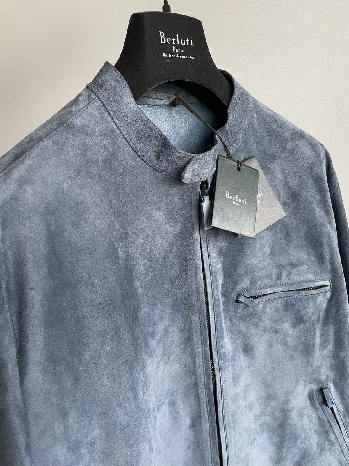 Berluti $7,000 Value Brand NEW Rare Suede Berluti Leather Jacket Size US XL / EU 56 / 4 - 21 Thumbnail