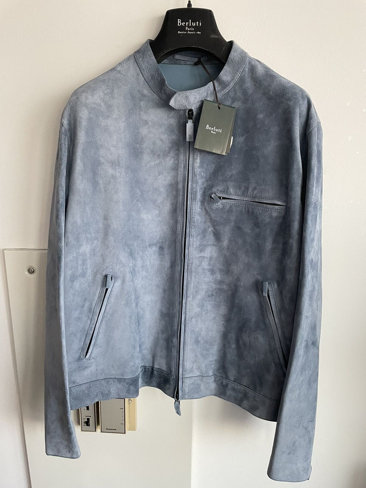 Berluti $7,000 Value Brand NEW Rare Suede Berluti Leather Jacket Size US XL / EU 56 / 4 - 18 Thumbnail