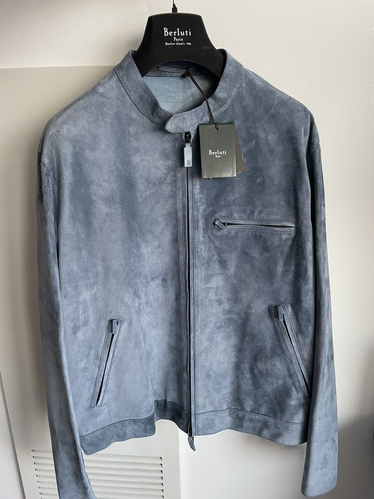 Berluti $7,000 Value Brand NEW Rare Suede Berluti Leather Jacket Size US XL / EU 56 / 4 - 24 Thumbnail
