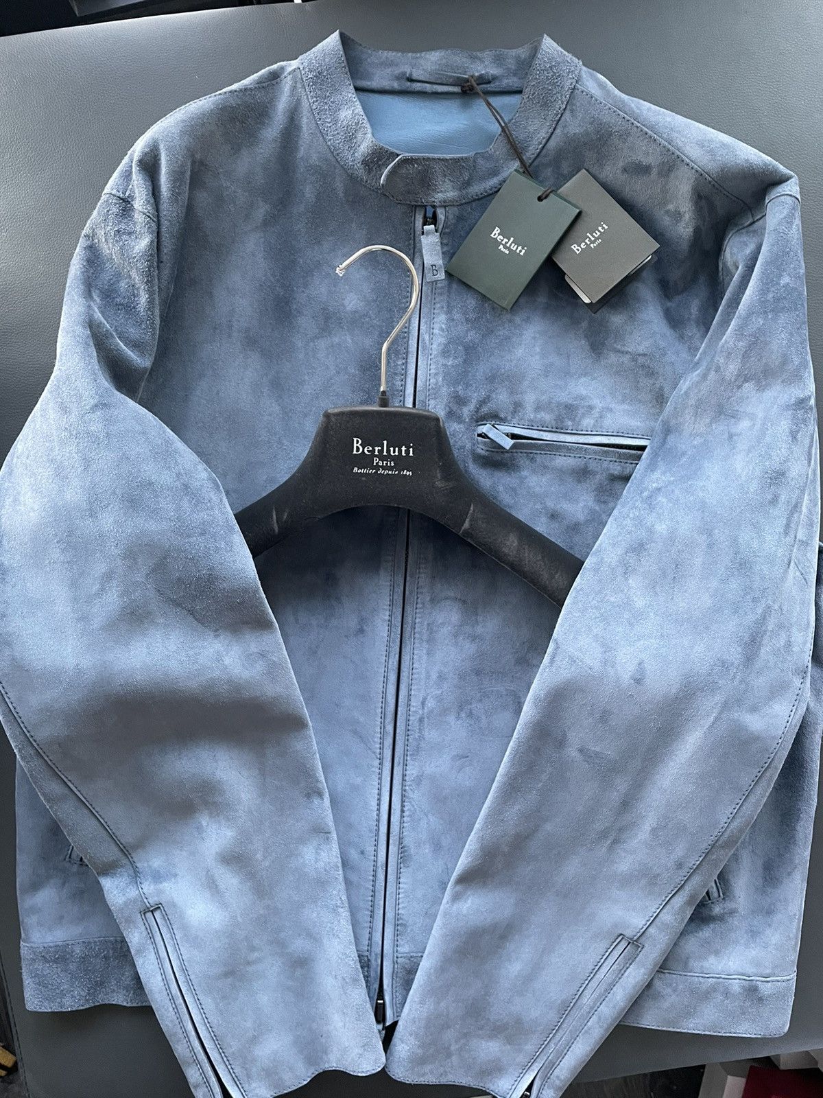 Berluti $7,000 Value Brand NEW Rare Suede Berluti Leather Jacket Size US XL / EU 56 / 4 - 1 Thumbnail