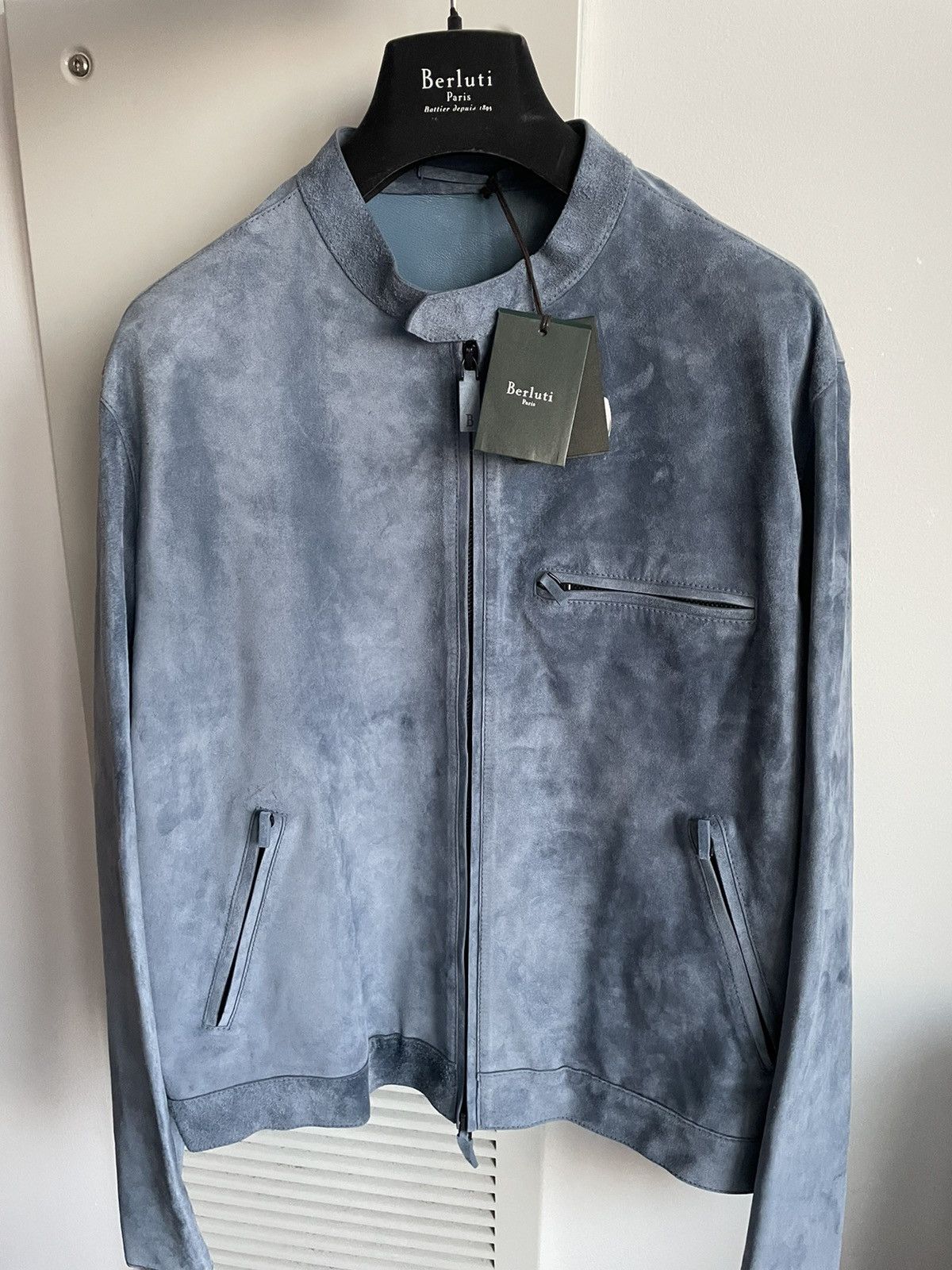 $7,000 Value Brand NEW Rare Suede Berluti Leather Jacket