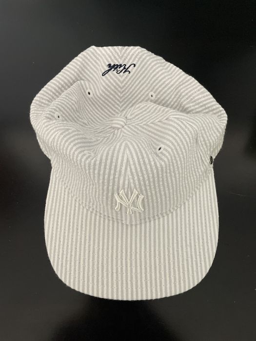 Kith Kith Yankees Seersucker Square Visor Strapback Hat | Grailed