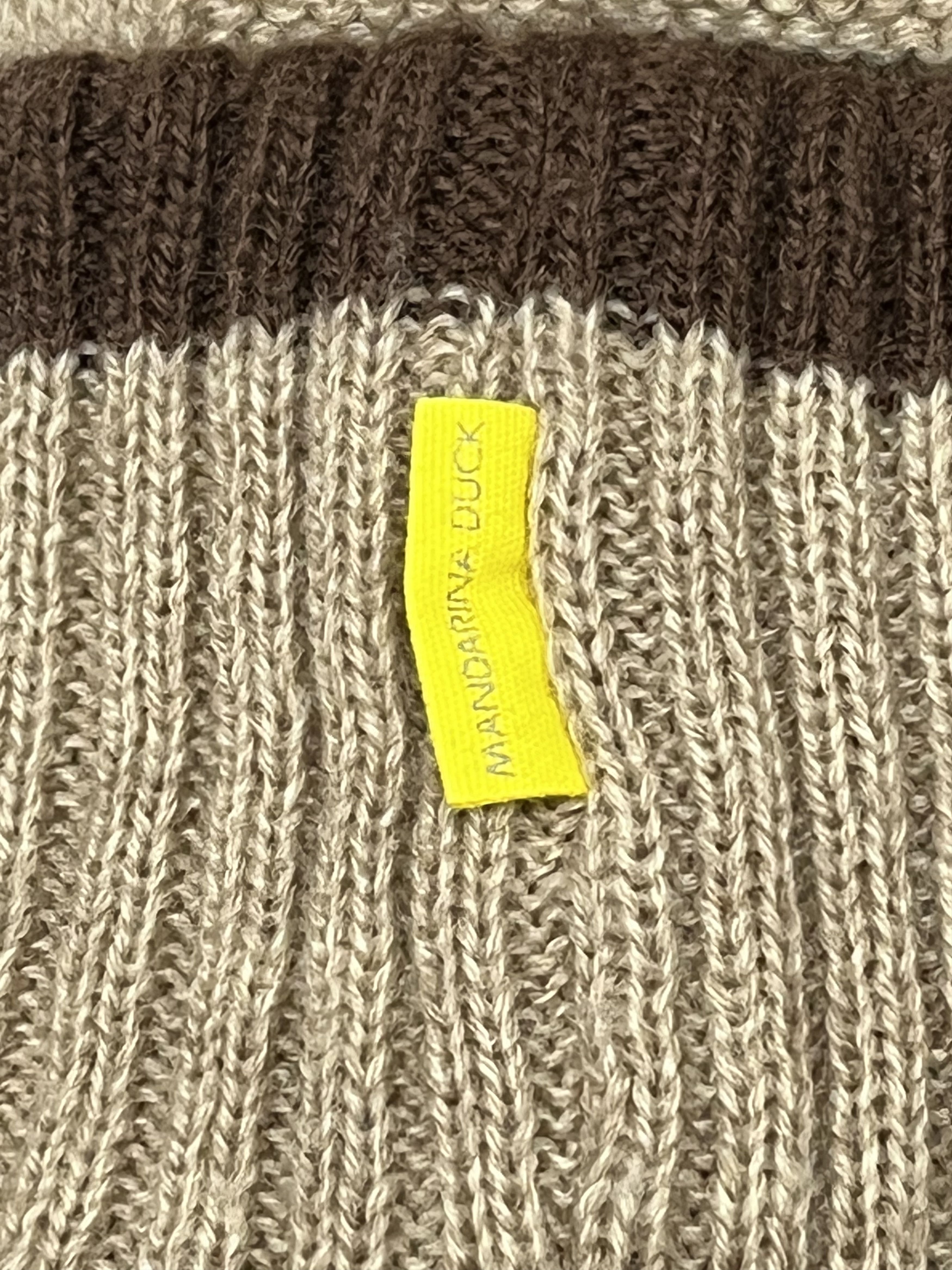 Mandarina Duck RARE🦆MANDARINA DUCK Basketweave Knitted Acrylic Wool Beanie Size ONE SIZE - 8 Thumbnail