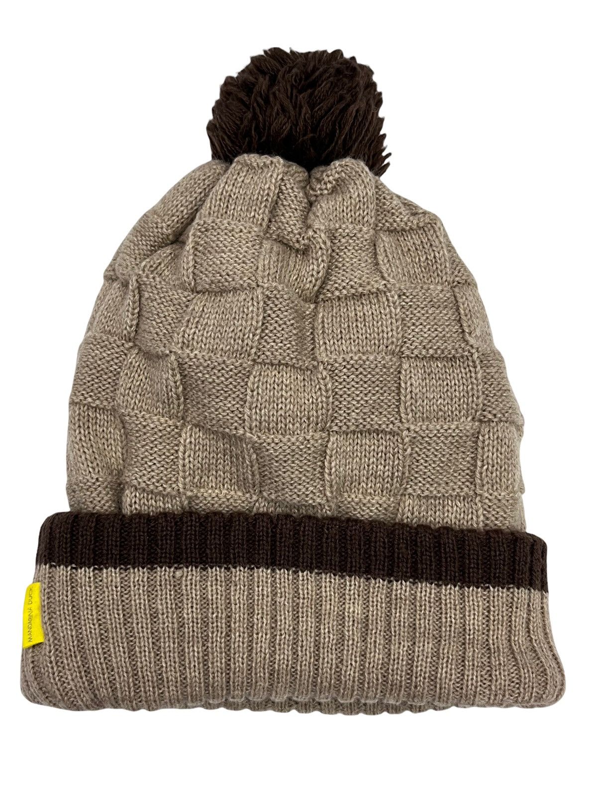 Mandarina Duck RARE🦆MANDARINA DUCK Basketweave Knitted Acrylic Wool Beanie Size ONE SIZE - 6 Thumbnail