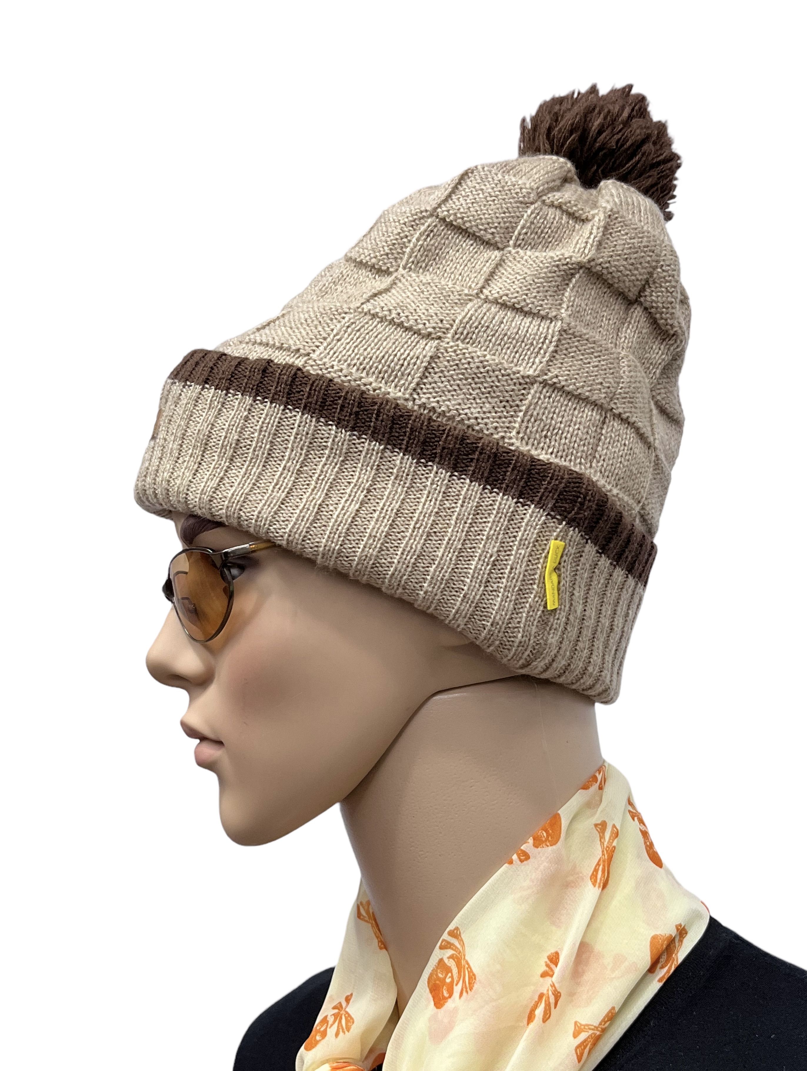 Mandarina Duck RARE🦆MANDARINA DUCK Basketweave Knitted Acrylic Wool Beanie Size ONE SIZE - 3 Thumbnail