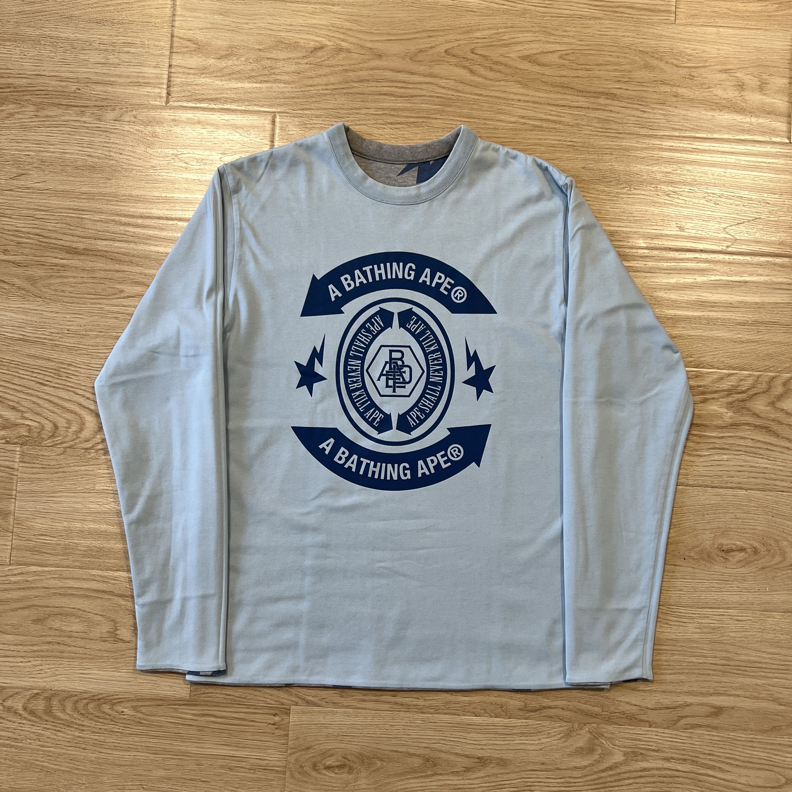 Bape Bape Sta Logo Reversible Long Sleeve Tee Size US M / EU 48-50 / 2 - 4 Thumbnail