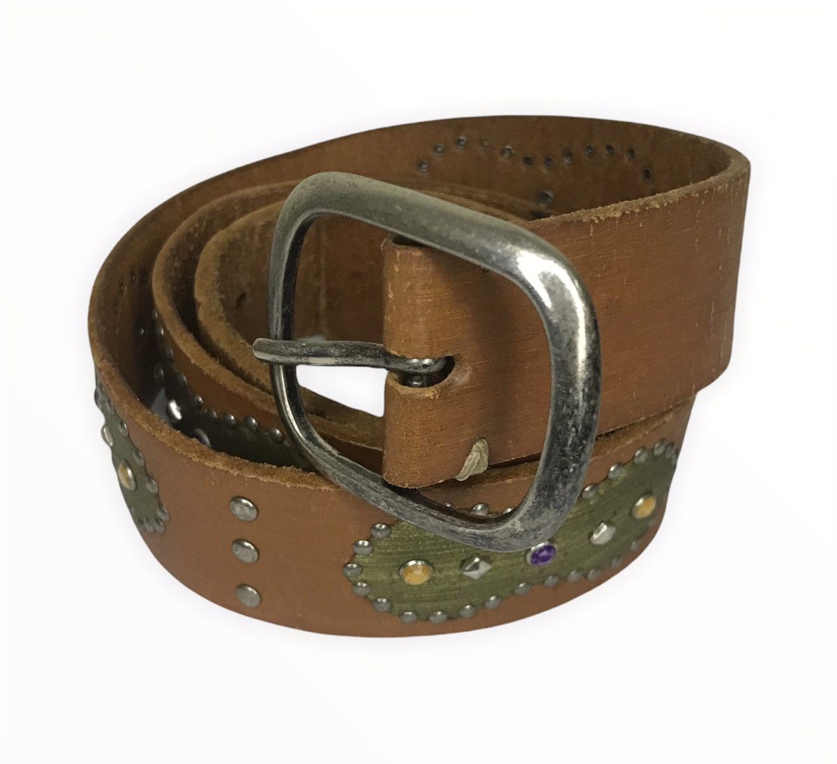 United Colors Of Benetton United Colors Of Benetton Leather Buckle Belt Size ONE SIZE - 1 Thumbnail