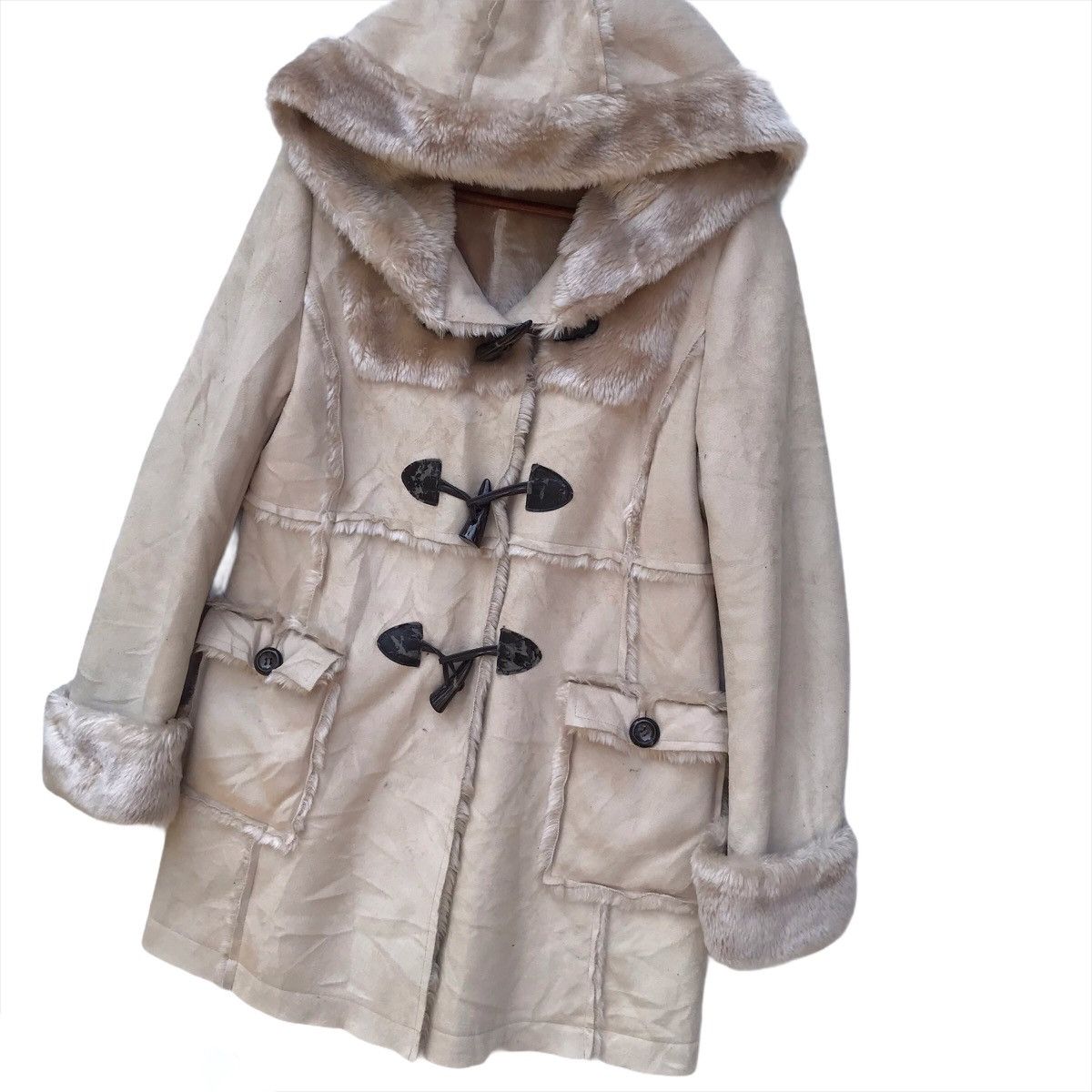 Other Vintage Leather Wool Cashmere Hoodie Long Coat Size US M / EU 48-50 / 2 - 2 Thumbnail