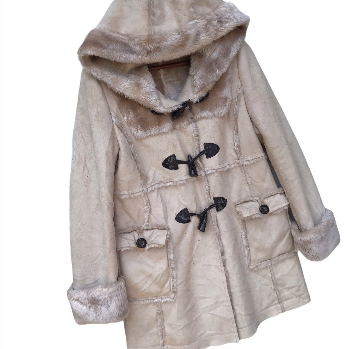 Other Vintage Leather Wool Cashmere Hoodie Long Coat Size US M / EU 48-50 / 2 - 4 Thumbnail
