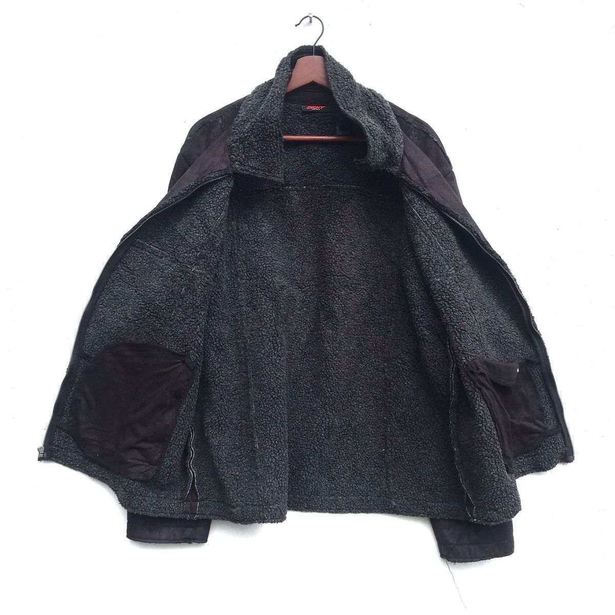 DKNY DKNY Leather Zipper Sweatshirt Size US L / EU 52-54 / 3 - 6 Thumbnail