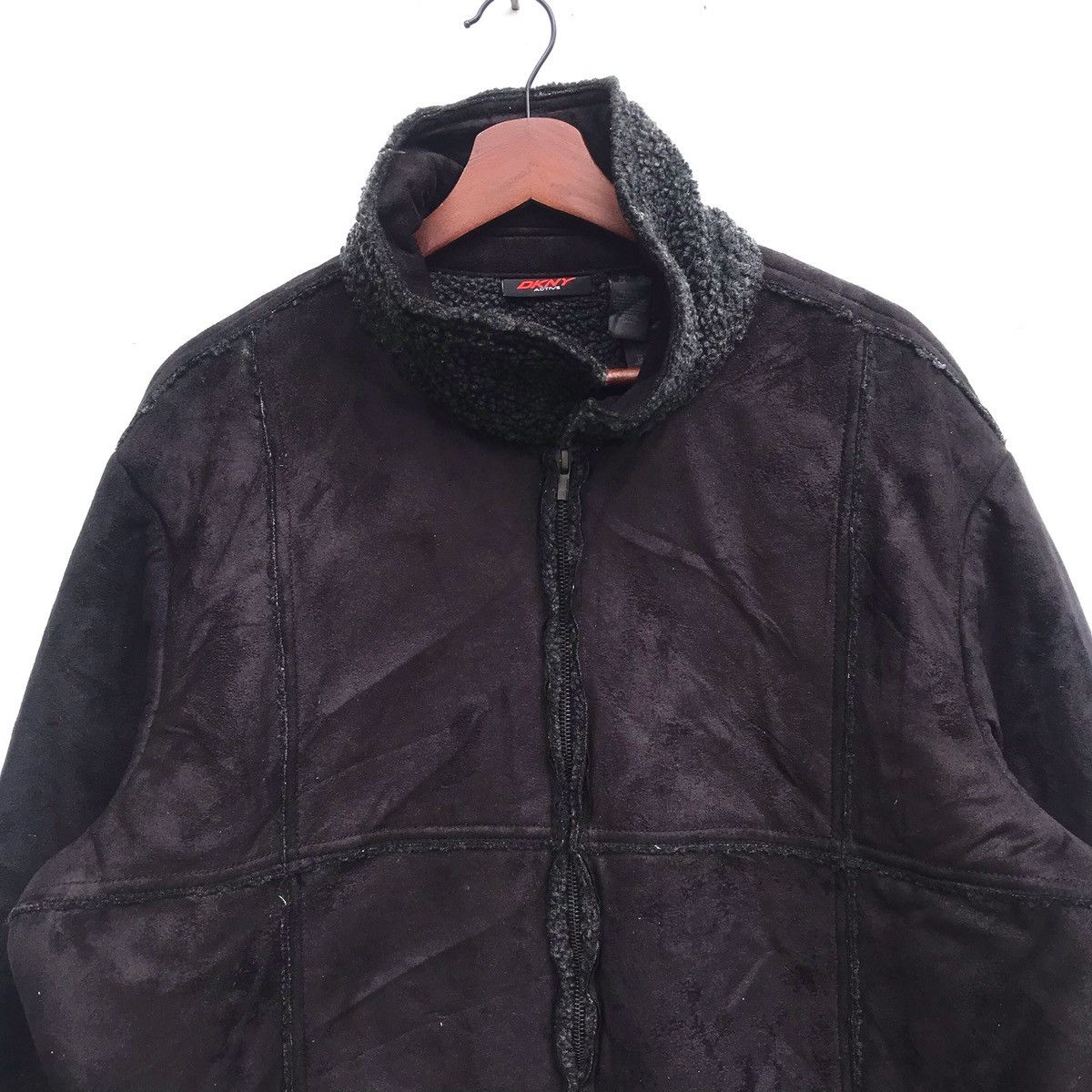 DKNY DKNY Leather Zipper Sweatshirt Size US L / EU 52-54 / 3 - 4 Thumbnail