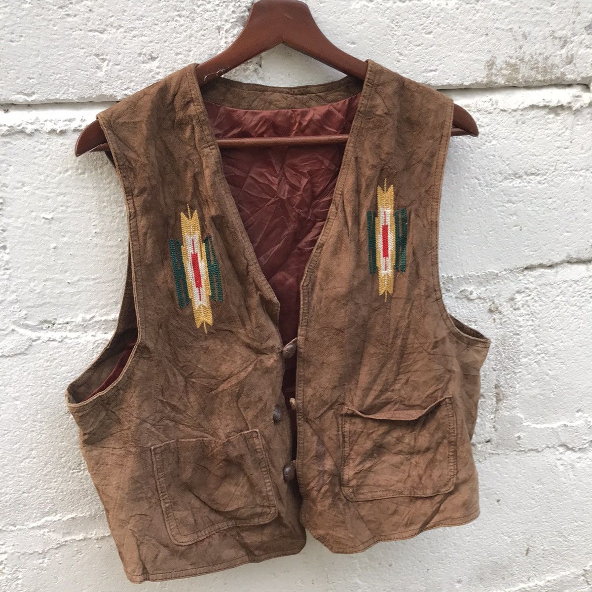Japanese Brand Vintage Leather Vest Jacket Size US M / EU 48-50 / 2 - 2 Thumbnail