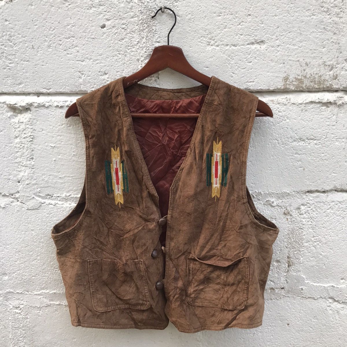 Japanese Brand Vintage Leather Vest Jacket Size US M / EU 48-50 / 2 - 1 Thumbnail