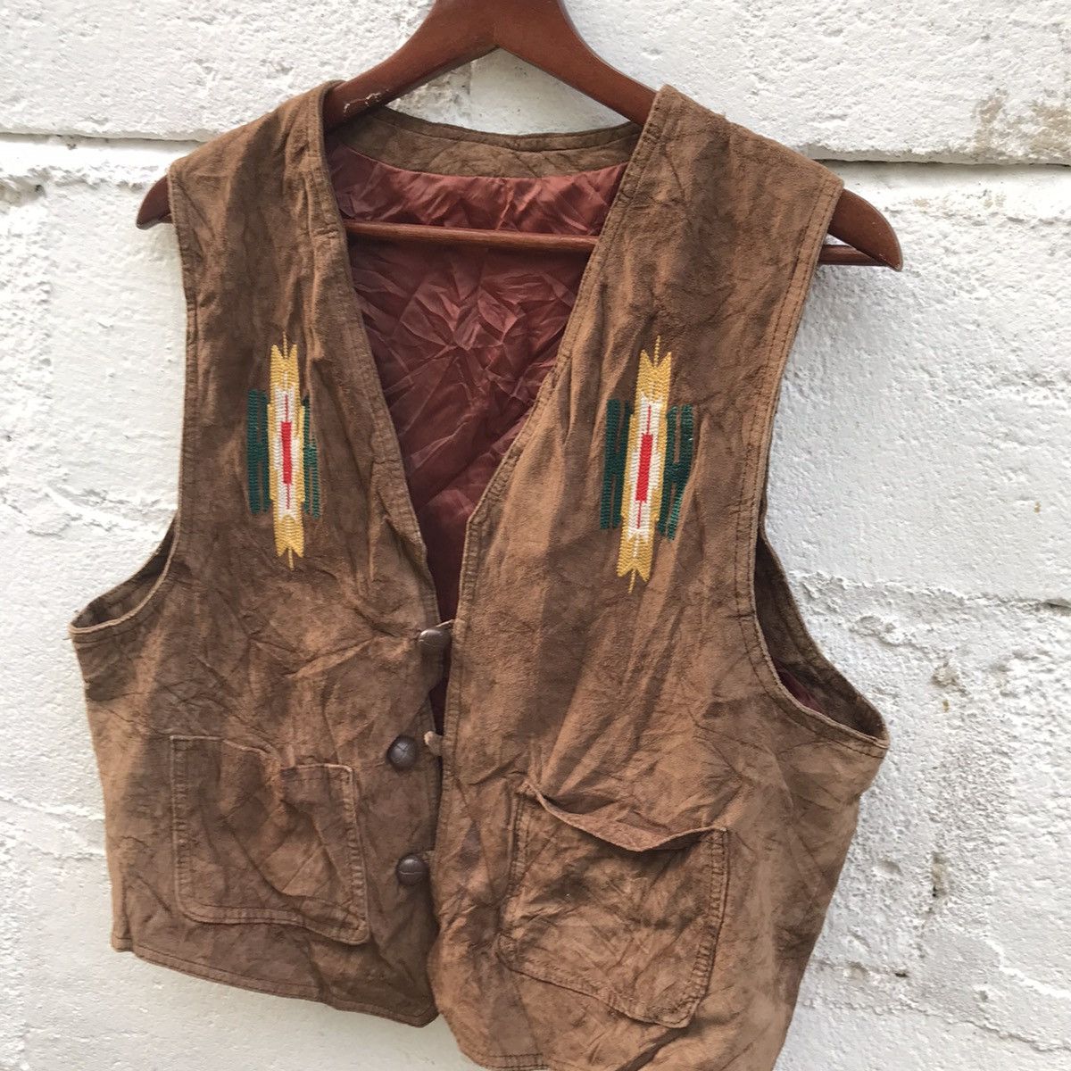 Japanese Brand Vintage Leather Vest Jacket Size US M / EU 48-50 / 2 - 3 Thumbnail