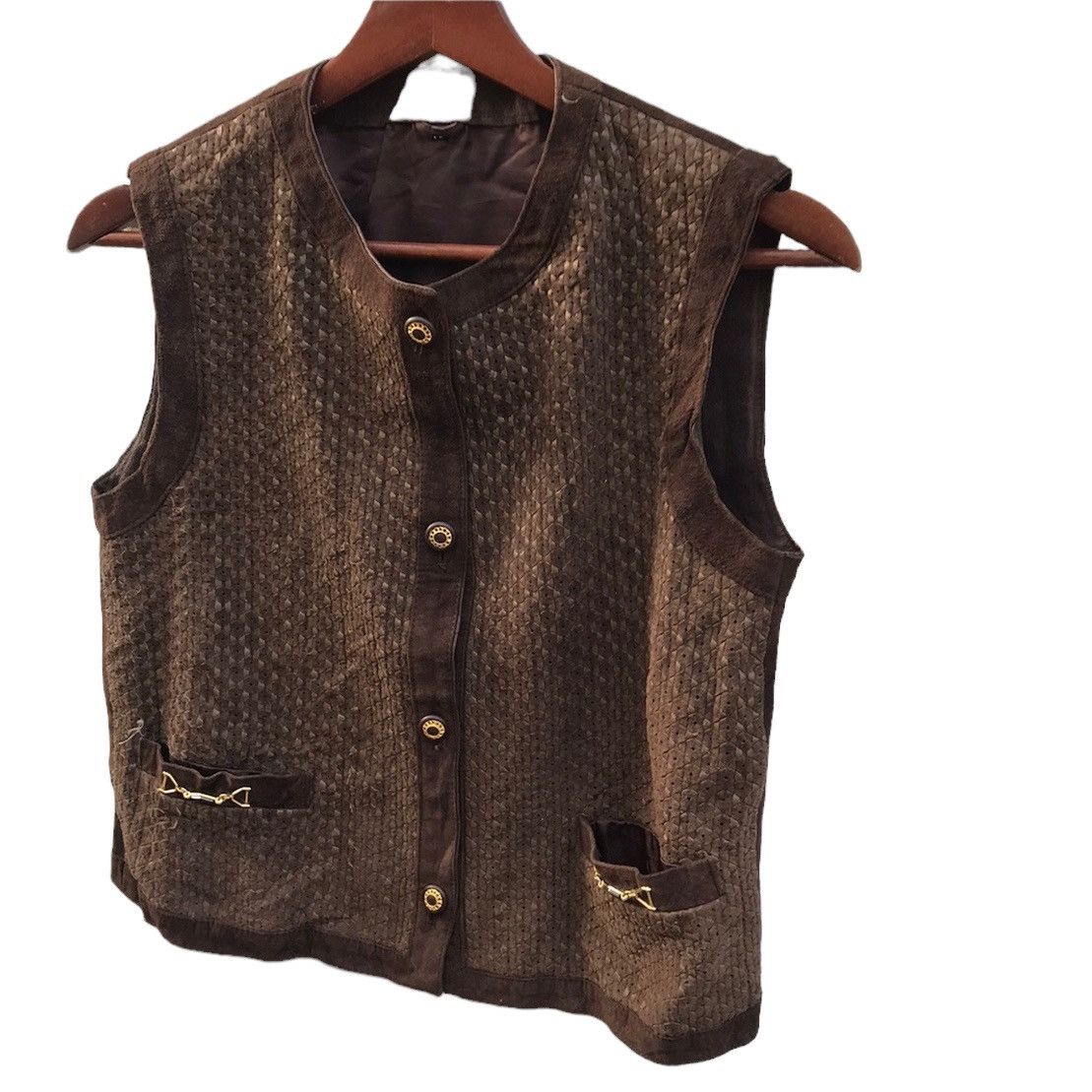Japanese Brand Vintage Mylene Leather Vest Jacket Size US S / EU 44-46 / 1 - 3 Thumbnail