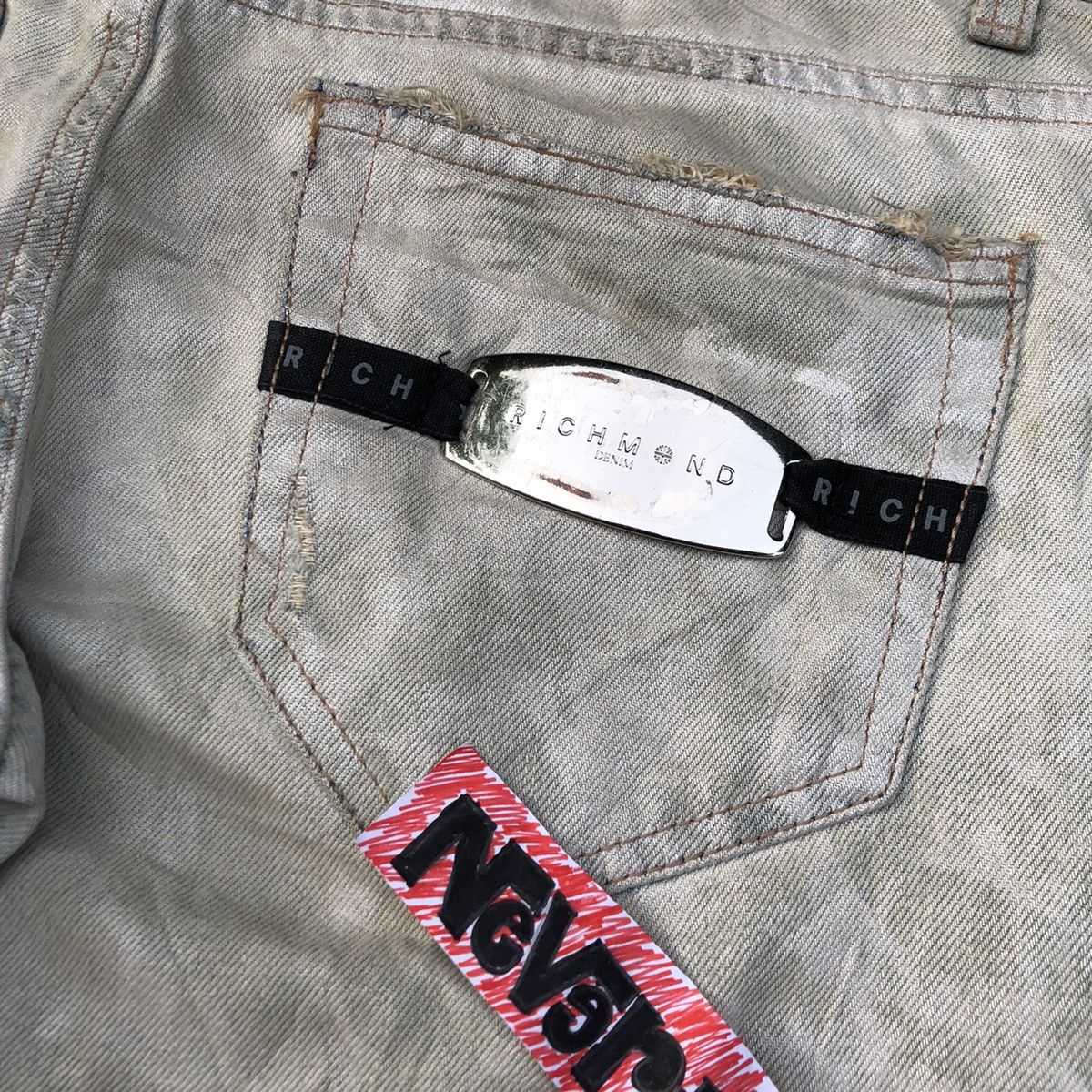 John Richmond Vintage Richmond Denim Glitter Painted Pants Size US 30 / EU 46 - 12 Thumbnail