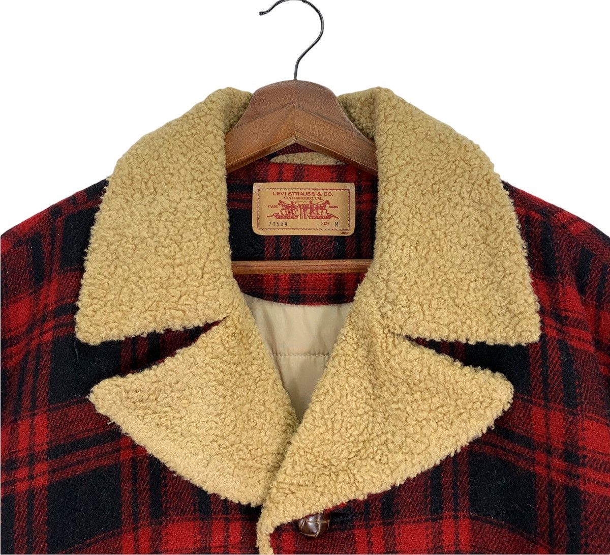 Levi's × Vintage Vintage Levi’s Tartan Sherpa Button Jacket Size US M / EU 48-50 / 2 - 5 Thumbnail