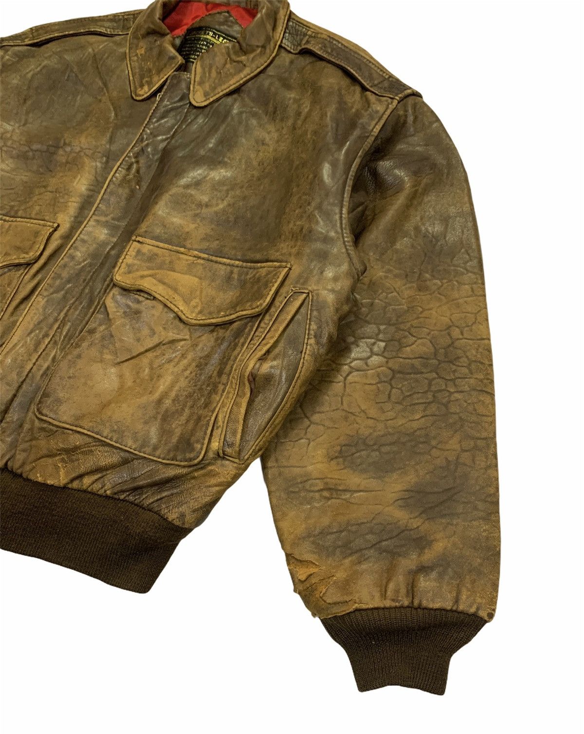 Genuine Leather × Vintage Vintage Mac Hope Fighter Squadron Leather Jacket Size US M / EU 48-50 / 2 - 4 Thumbnail