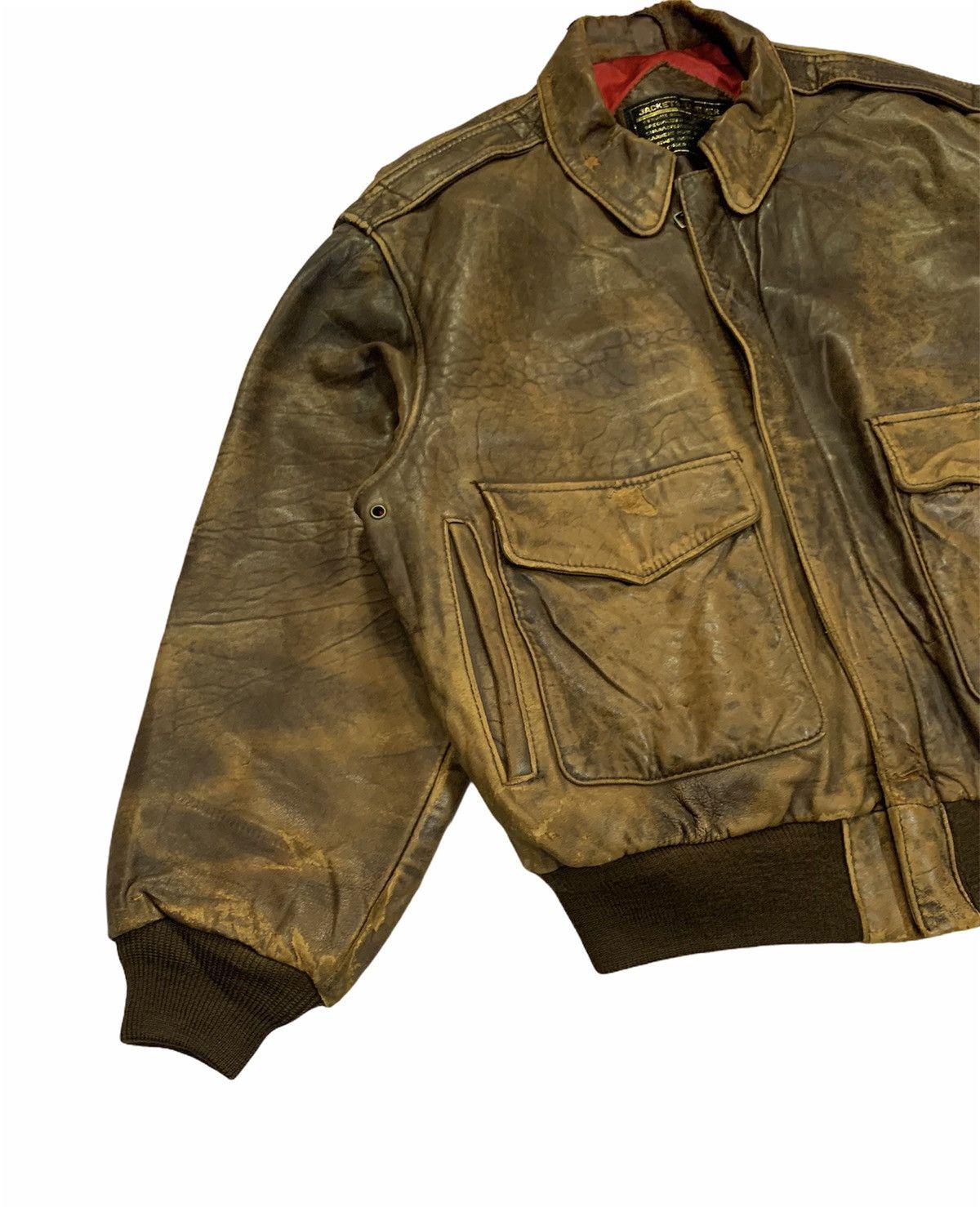 Genuine Leather × Vintage Vintage Mac Hope Fighter Squadron Leather Jacket Size US M / EU 48-50 / 2 - 3 Thumbnail