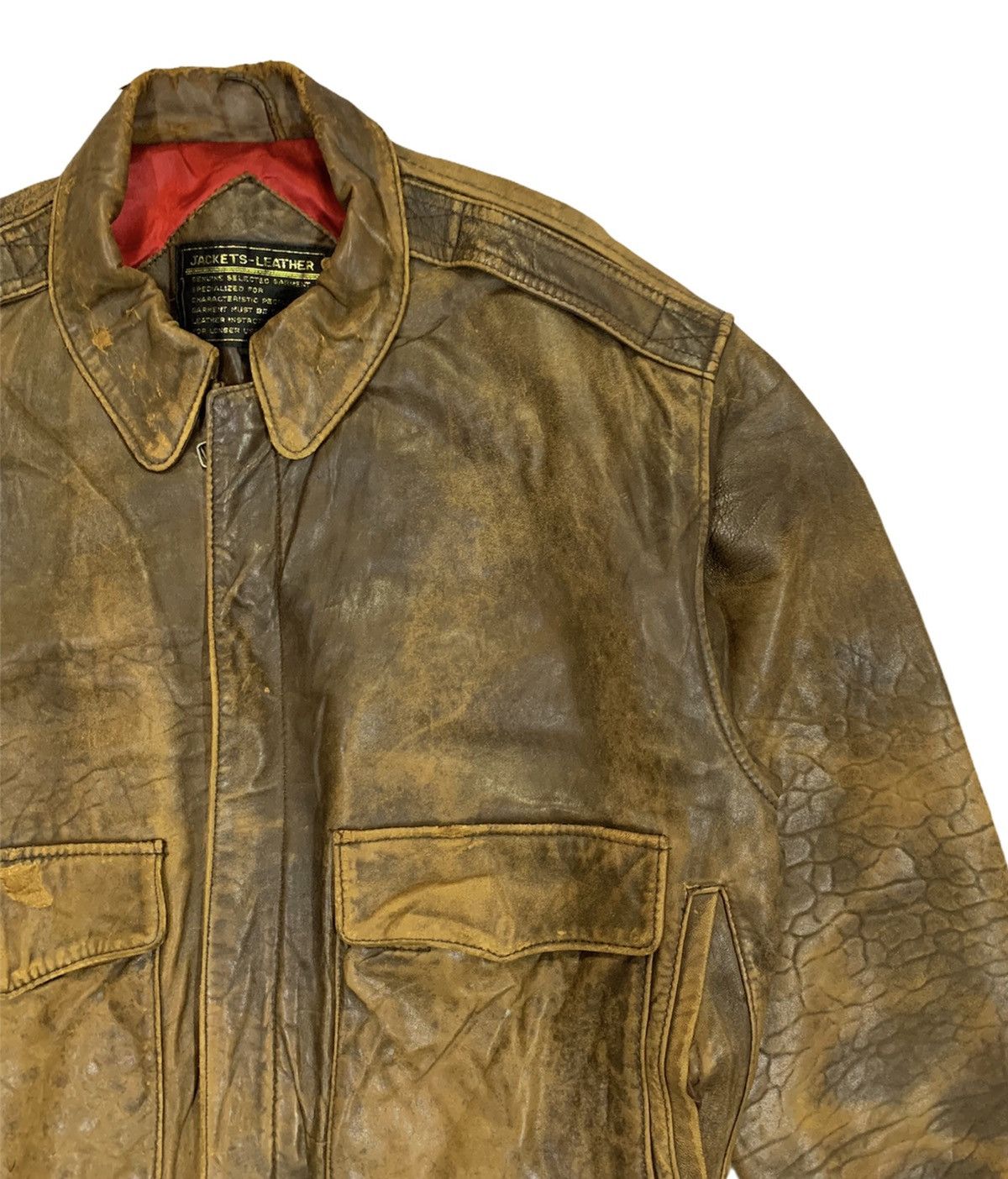 Genuine Leather × Vintage Vintage Mac Hope Fighter Squadron Leather Jacket Size US M / EU 48-50 / 2 - 6 Thumbnail