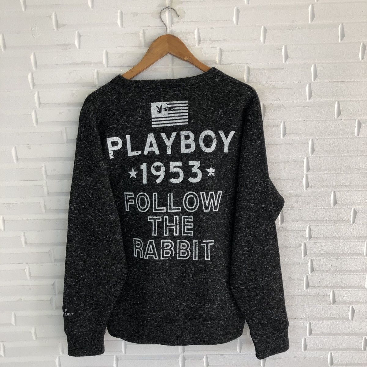 Playboy × Vintage PLAYBOY FOLLOW THE RABBIT SWEATSHIRT Size US L / EU 52-54 / 3 - 6 Thumbnail