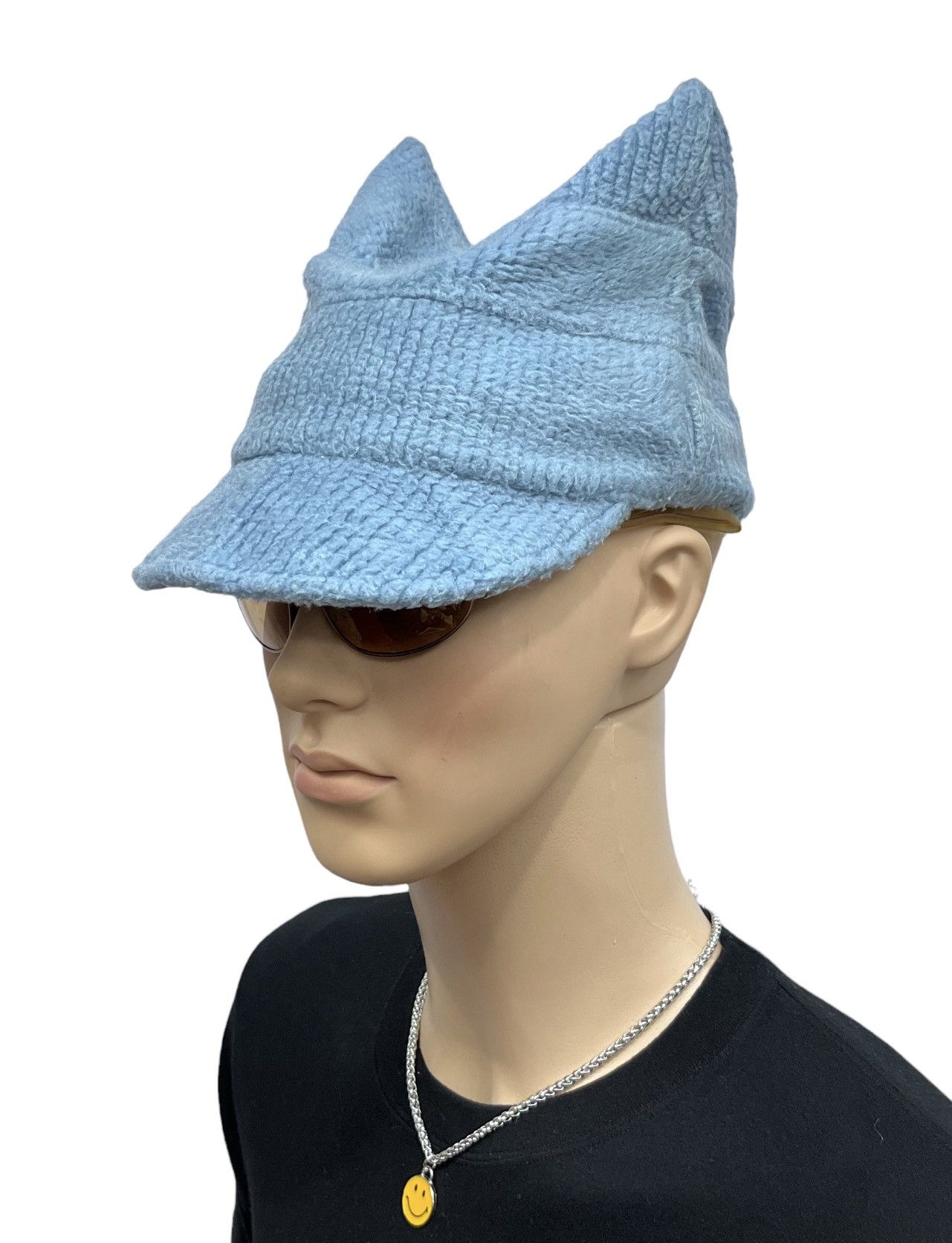 Japanese Brand FIRE🔥Vintage KAWAMURA Poly-Acrylic Horny Hat Made in Japan Size ONE SIZE - 5 Thumbnail