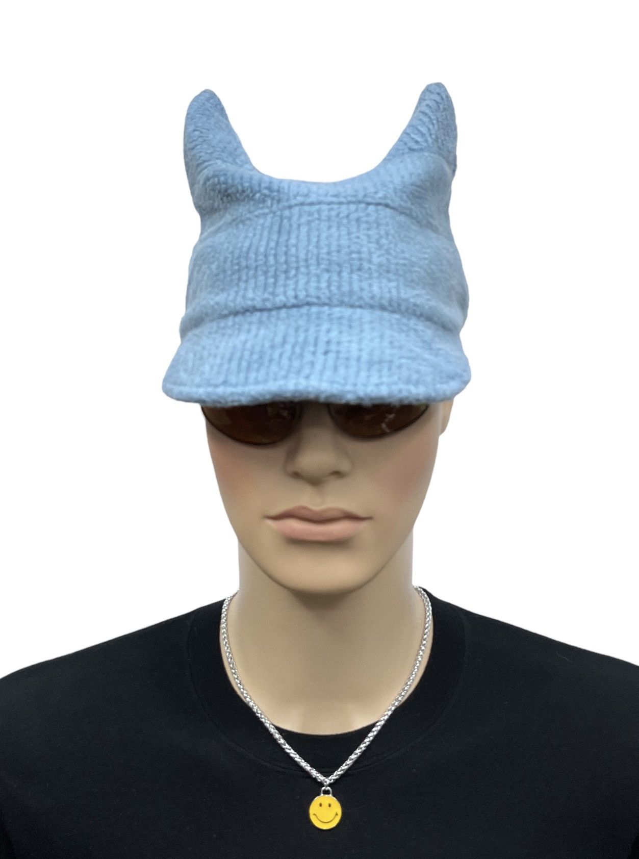 Japanese Brand FIRE🔥Vintage KAWAMURA Poly-Acrylic Horny Hat Made in Japan Size ONE SIZE - 3 Thumbnail