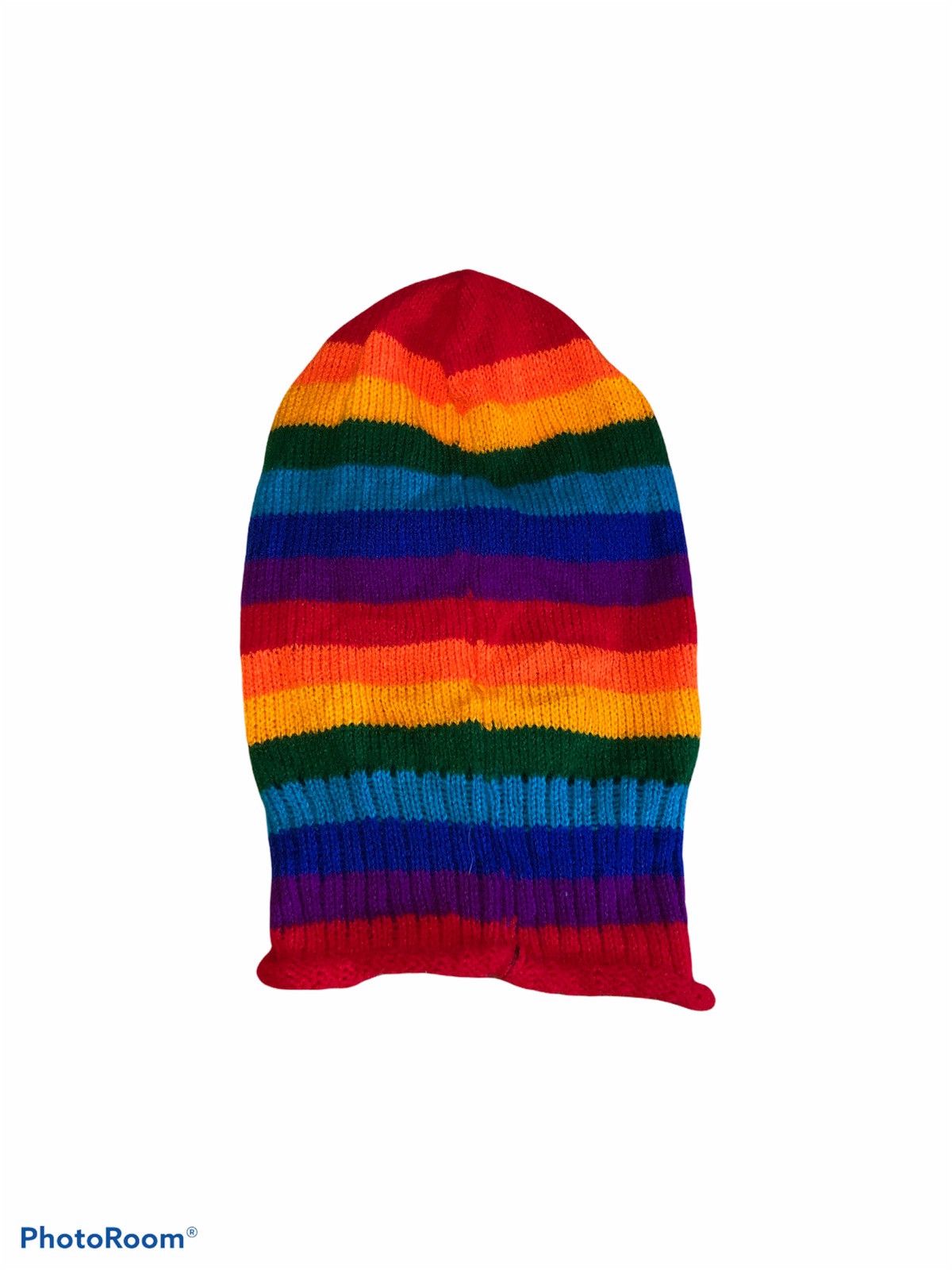 Japanese Brand RARE⚡️UNKNOWN RAINBOW KNIT WOOL BALACLAVA Size ONE SIZE - 2 Thumbnail