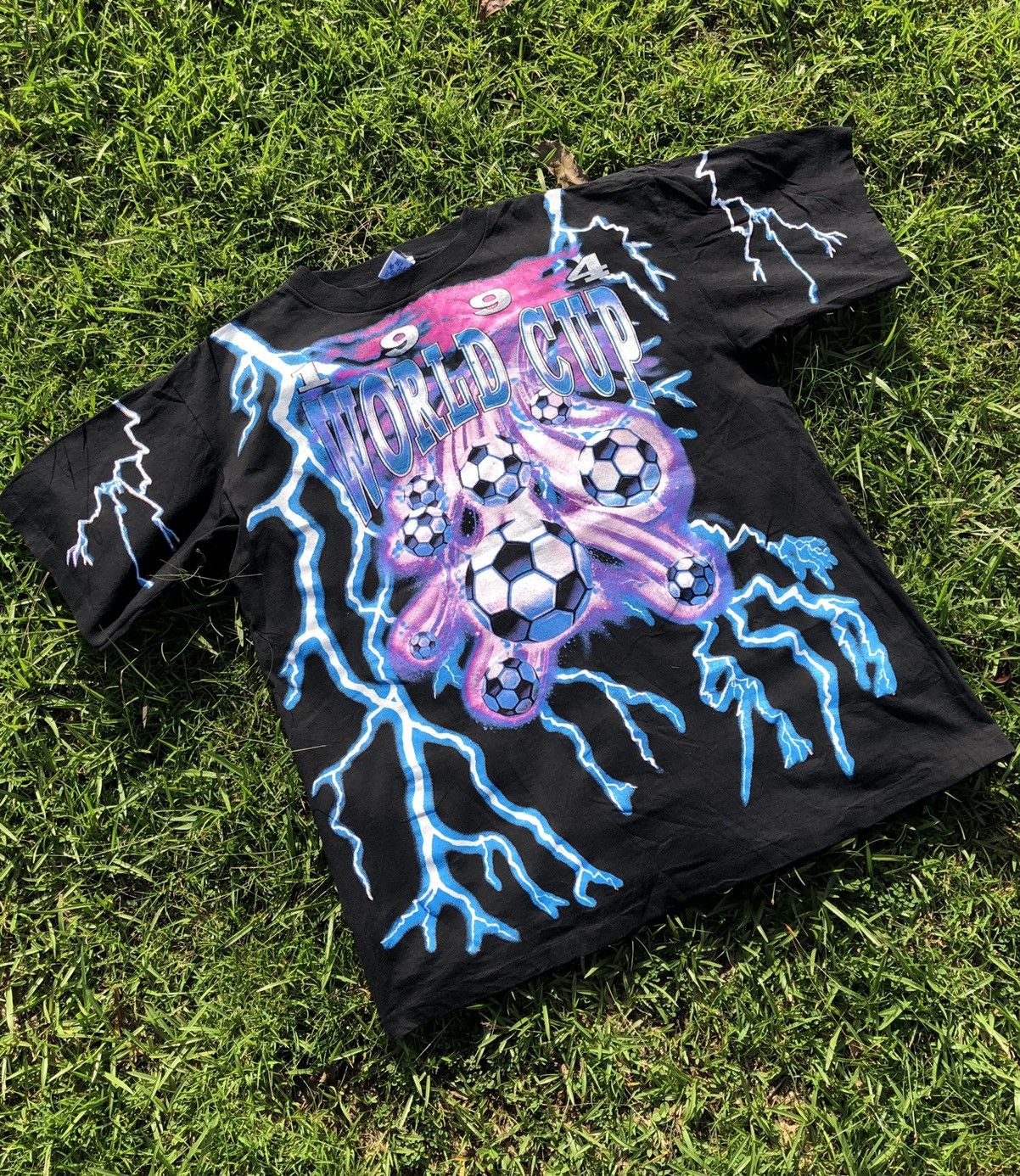Rap Tees × Vintage Vintage 90s USA 1994 World Cup Thunder